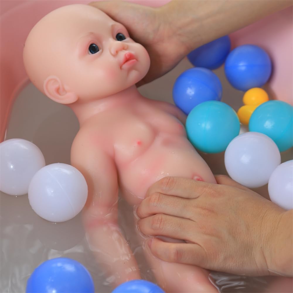 SERENDOLL 19 inch Realistic Full Silicone Baby Doll,Lifelike Reborn Baby Dolls, Toy, and Collectible.Bald Boy 010
