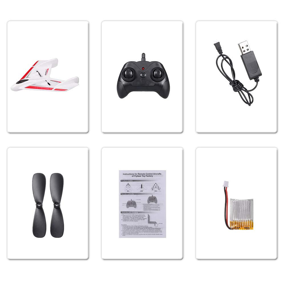 GoolRC FX601 RC Airplane, 2.4Ghz 2 Channel Remote Control Plane, Easy to Fly RC Aircraft for Beginners Teens and Adults