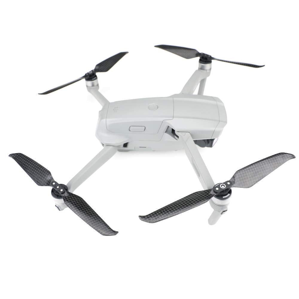RCGEEK Compatible with Mavic Air 2 Carbon Fiber Propellers Blades Low Noise Props 7238 Quiet Propellers Replacement Accessories Drone Quick Release Foldable Wings