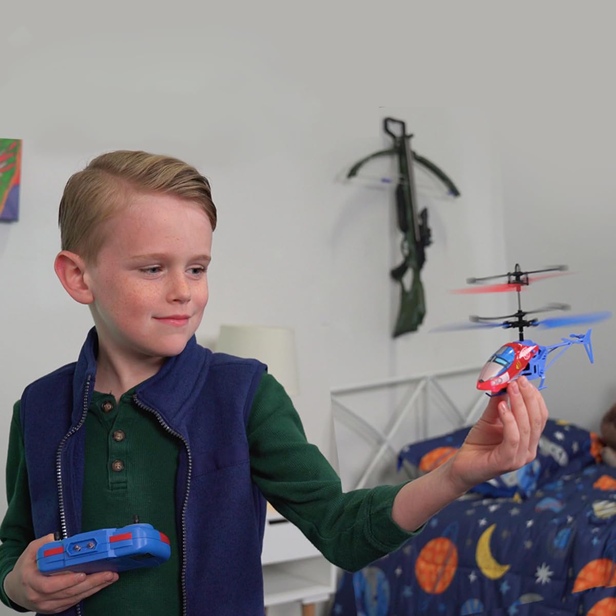 World Tech Toys Transformers Optimus Prime Infrared Motion Sensing Helicopter - Official Transformers Licensed Product for Kids Ages 6 7 8 9 10 11 12