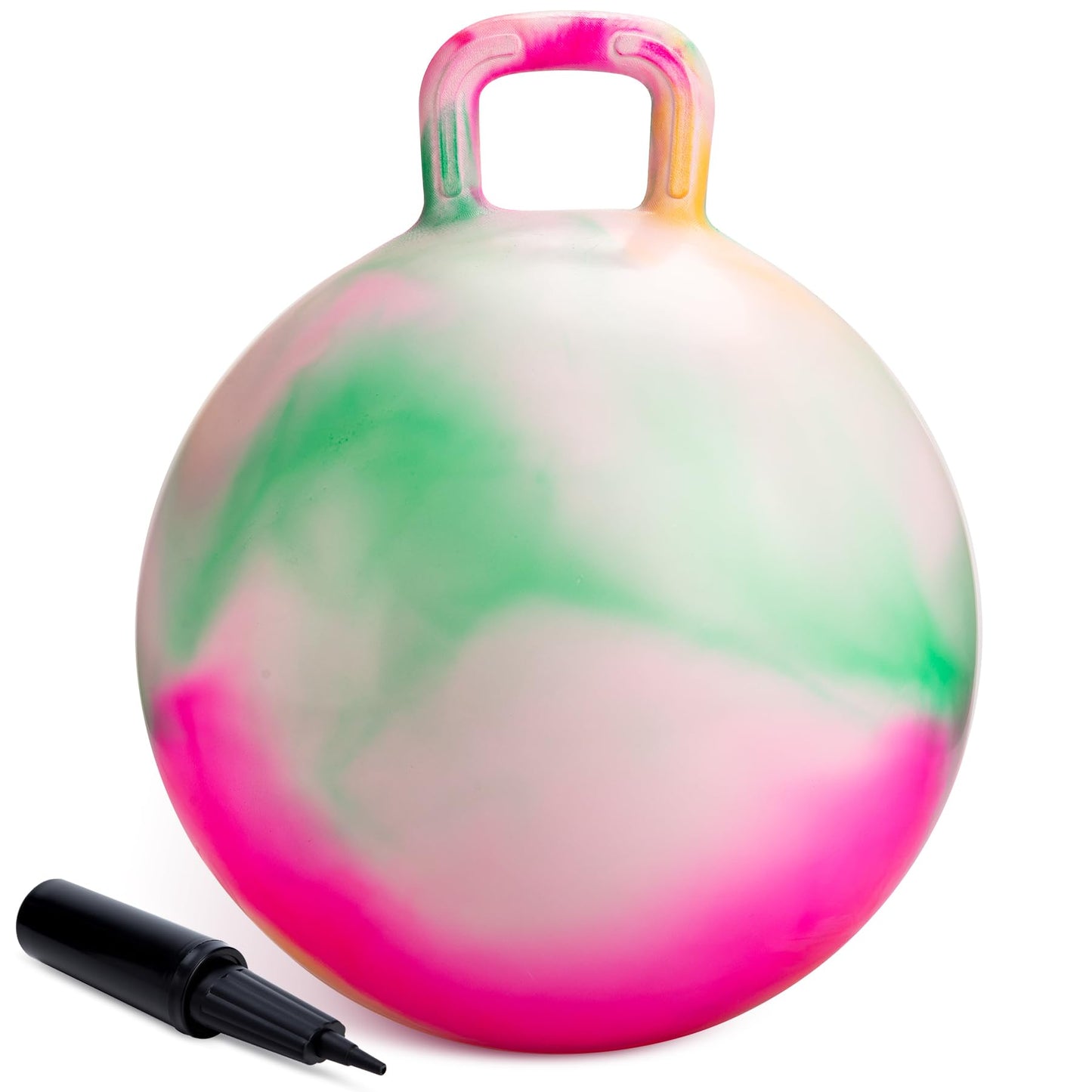 ZOOJOY Hopper Ball for Kids, 18 Inch Bouncy Ball with Handle, Inflatable Clouds Girl Toys for Indoor Outdoor Active Play with Pump, Balance Hopping Gifts for Boys Girls 3-8 Yr Old
