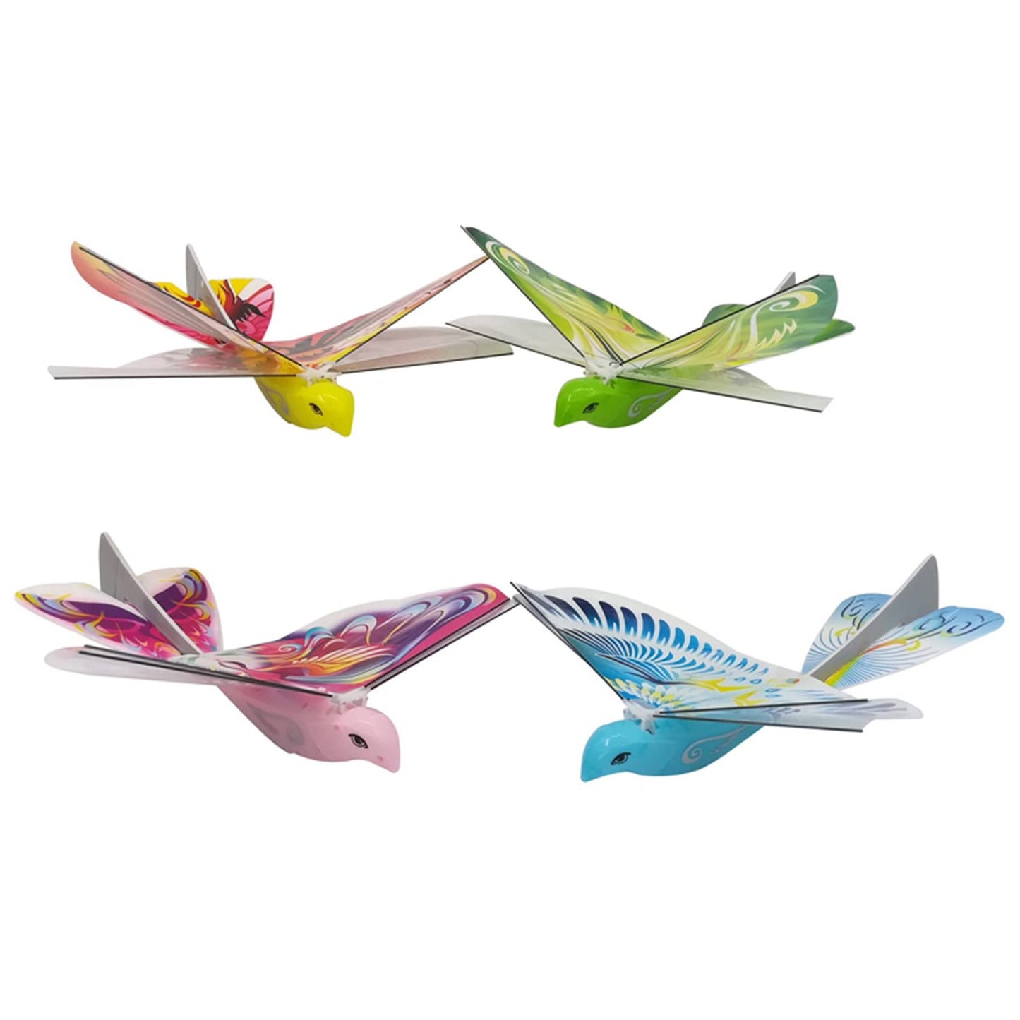 Goolsky RC E-Bird Phoenix Flying Bird Toy, 2.4GHz Remote Control, Flapping Wings, LED Light, Yellow, Unisex, Ages 6+
