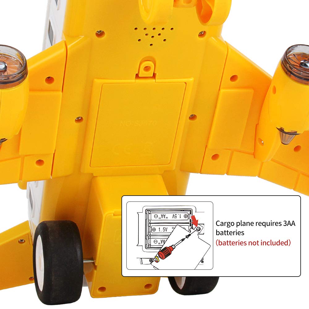 25 Pack Transport Construction Airplane Toy Play Vehicles Set for Kids Gifts, with 6 Construction Die-cast Toy Truck, 11 Road Signs-Suitable for 3 4 5 6 Year Old Boys and Girls