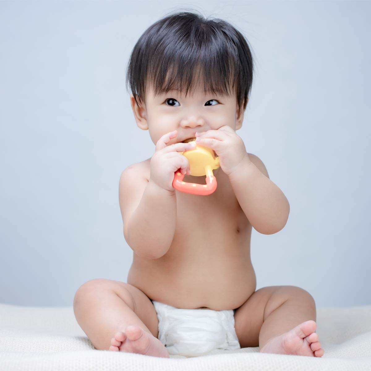 Medical-Grade Teething Toys for Babies 0-6 6-12 12-18 Months - with Adorable Baby Teethers & Baby Fruit Feeders - Soft Textures for Infant and Toddlers (Pink)