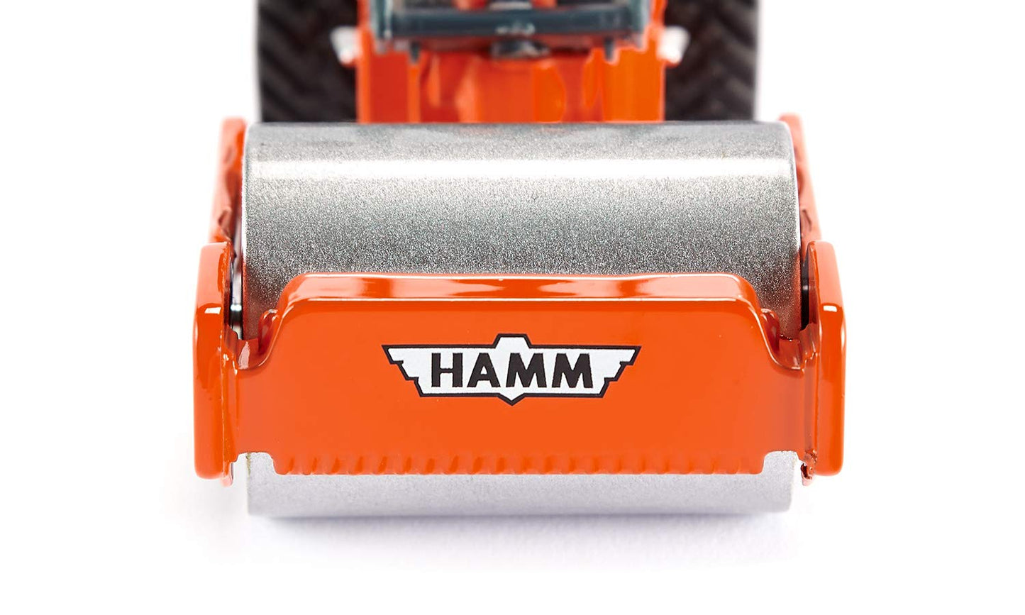 Siku 3530, Single-Drum Compactor, 1:50 Scale, Metal/Plastic, Orange, Rotating Roller