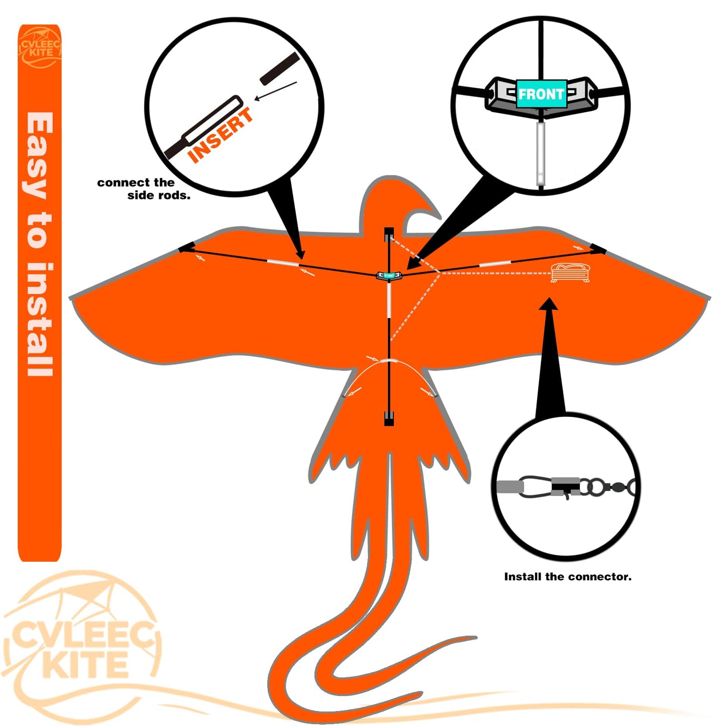 Parrot Kite for Kids & Adults, Outdoor Kite, Perfect for Beginners, Easy to use, Ideal for Beaches, backyards, Grassy Areas(Duck)