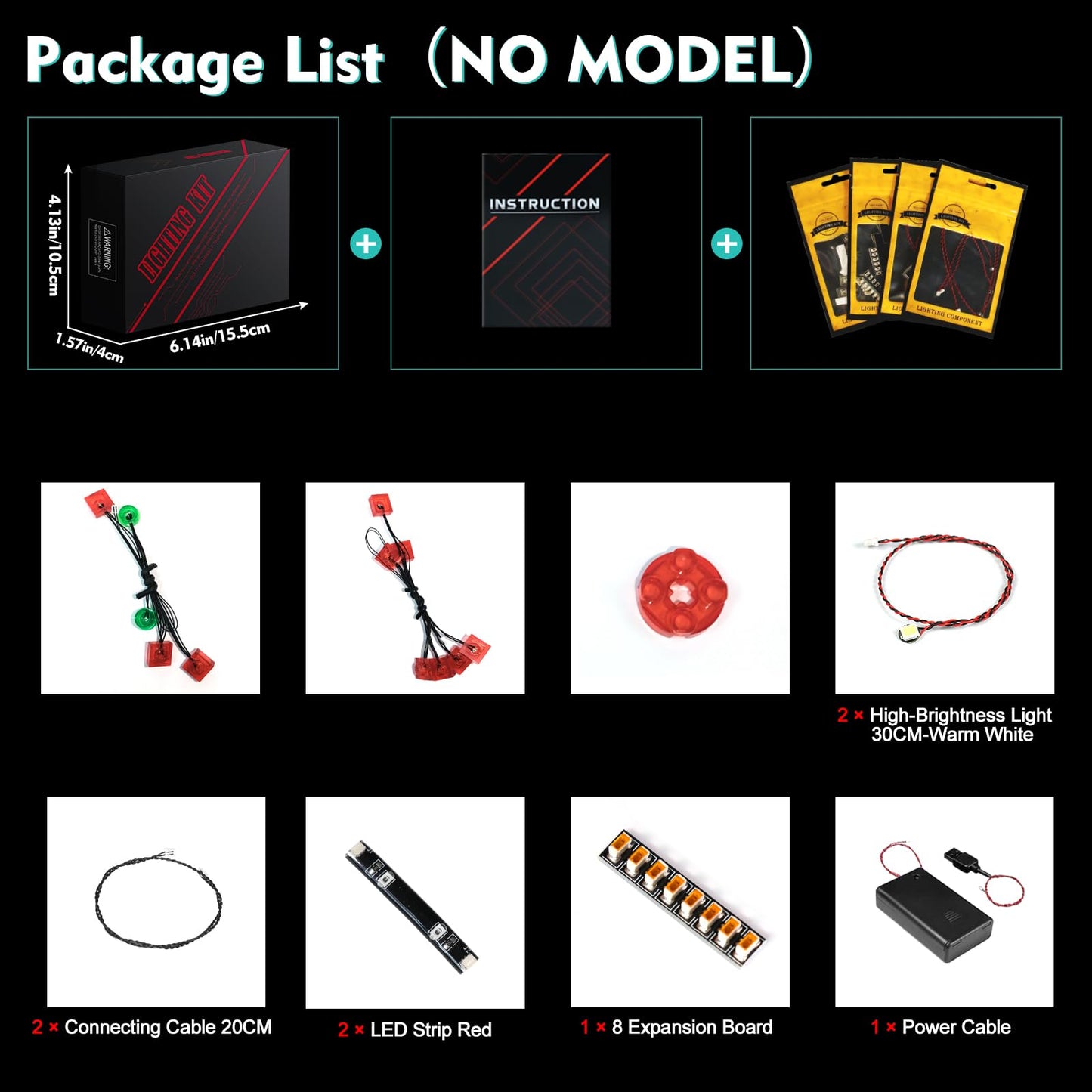 LocoLee Light kit Compatible with Lego Medieval Dragon - No Model Only Light, LED Lighting Accessories Compatible with Lego Medieval Flying Dragon 31161