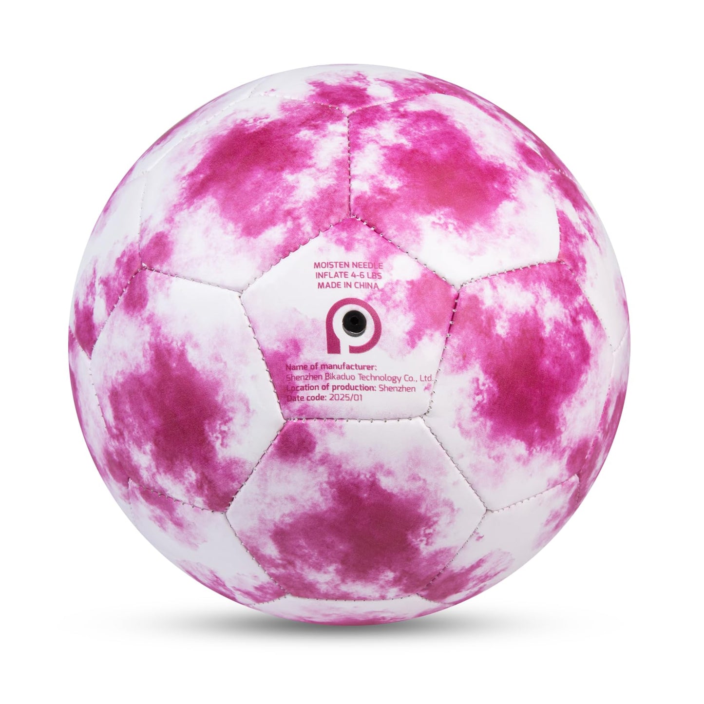 Picador Size 4 Soccer Ball, Kids Soccer Balls for Girls Boys Youth Children Training School Indoor Outdoor Gift Ball with Pump (Tie Dye Pink)