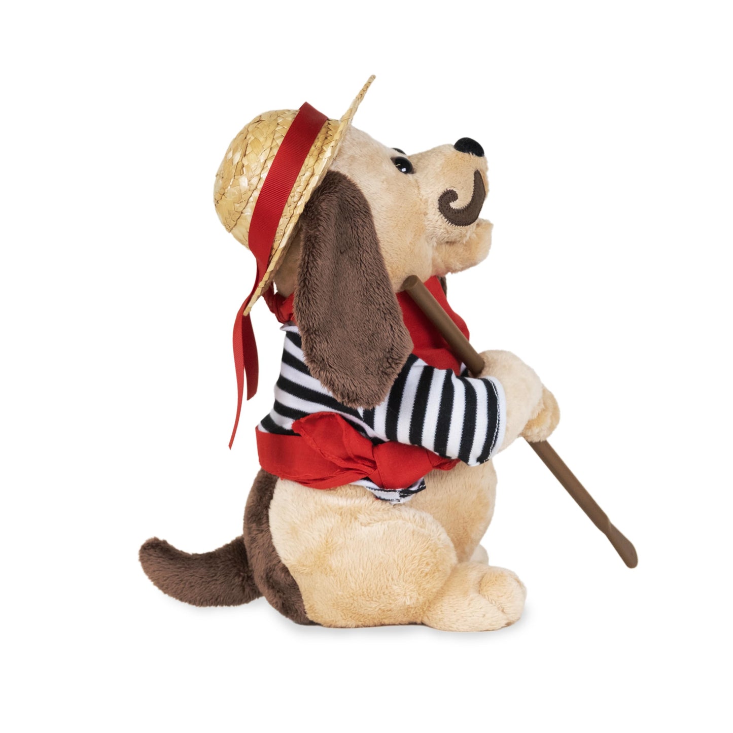 Singing Toy Puppy - Gondolomio | Animated Plush Italian Dog Sings 2 Songs "O Sole Mio" and Elvis Hit "It's Now or Never" | Funny Romantic Cute Valentine Gift | Great for Kids and Adults, 12 inches