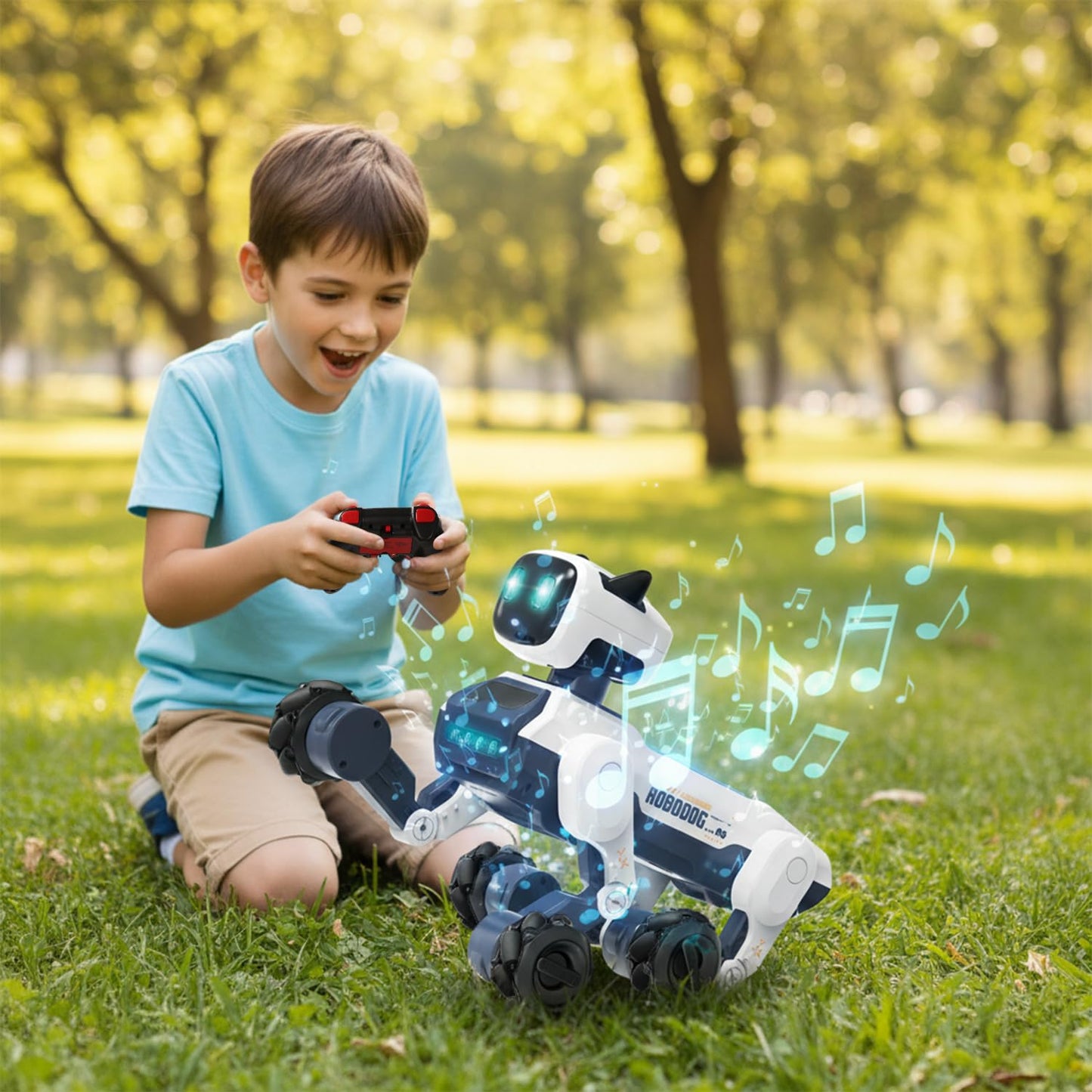 Qudify Smart Robot Dog for Kids 6+ – App & Voice Control Programmable STEM Robot Pet with Touch Interaction, Remote Control Puppy Toy for Indoor Play & Birthday Gifts