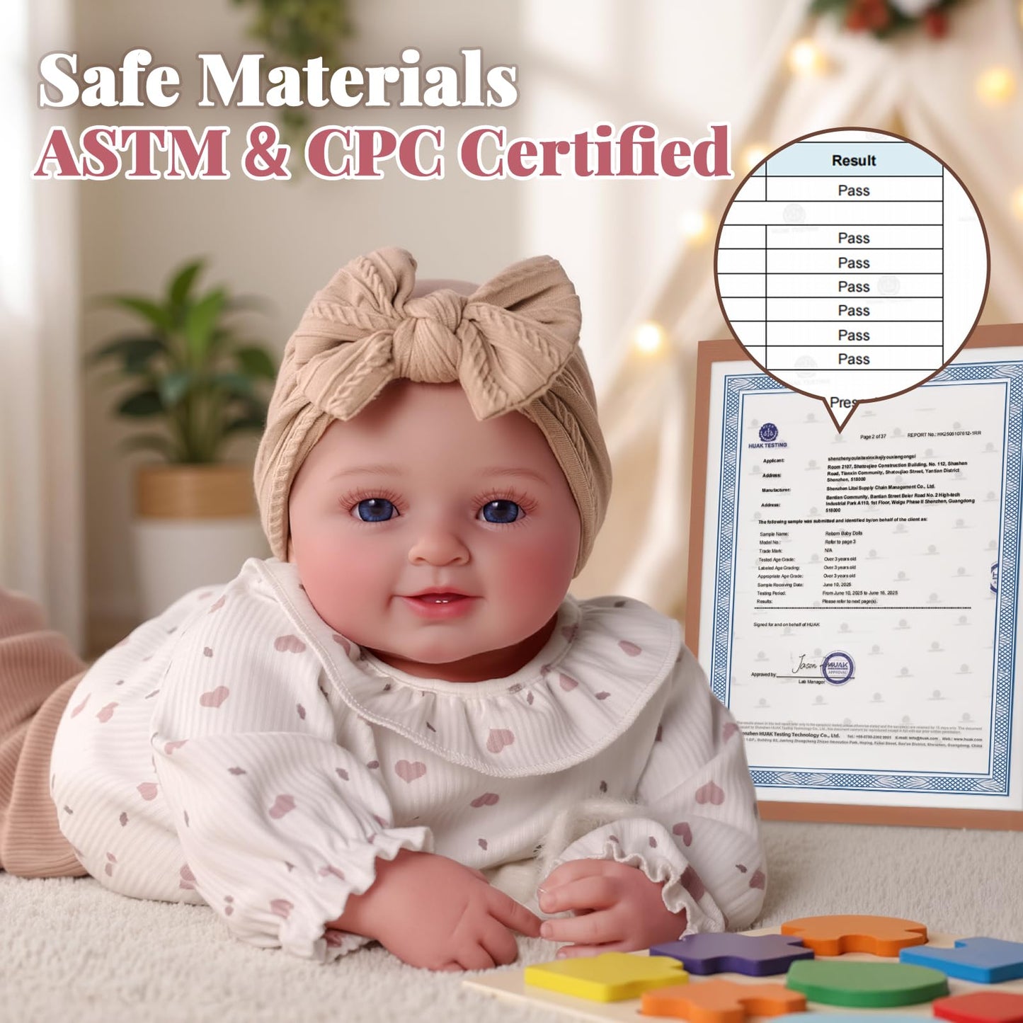 BABESIDE Lifelike Reborn Baby Dolls Tess - 17Inch Cute Soft Vinyl Realistic-Newborn Baby Doll Poseable Smiling Real Life Baby Dolls with Complete Accessories for 3+ Years Old Gifts
