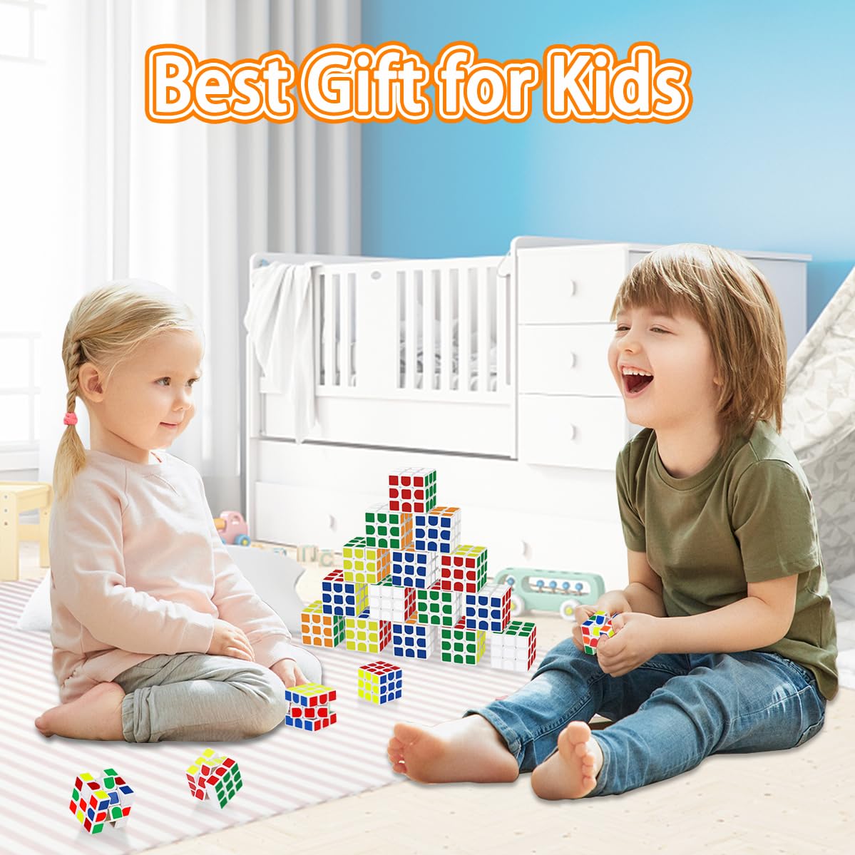 Mini Cube 20 Pack Magic Cube, Puzzle Party Favors for Kids Party Puzzle Game Toys Classroom Rewards & School Prize for Students, Stress Relief Toys Goody Bag Filler Birthday Easter Gift