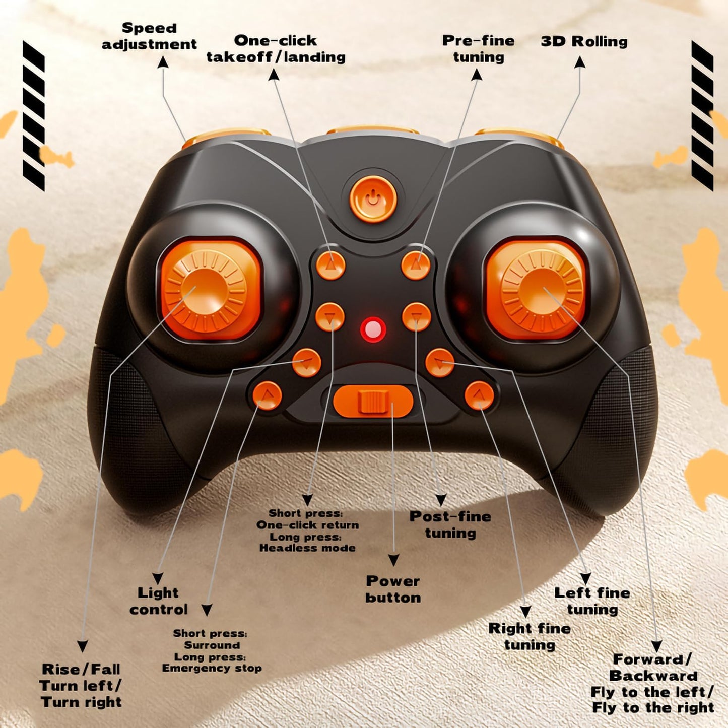 ANTSIR Upgraded RC Plane ABS Fighter Jet Drone for Kids, Mini RC Airplane with Throw-to-Fly Tech & LED Lights, 2.4G Remote Control Aircraft for Boys Age 8-16, Durable Stunt Drone Toy, Birthday