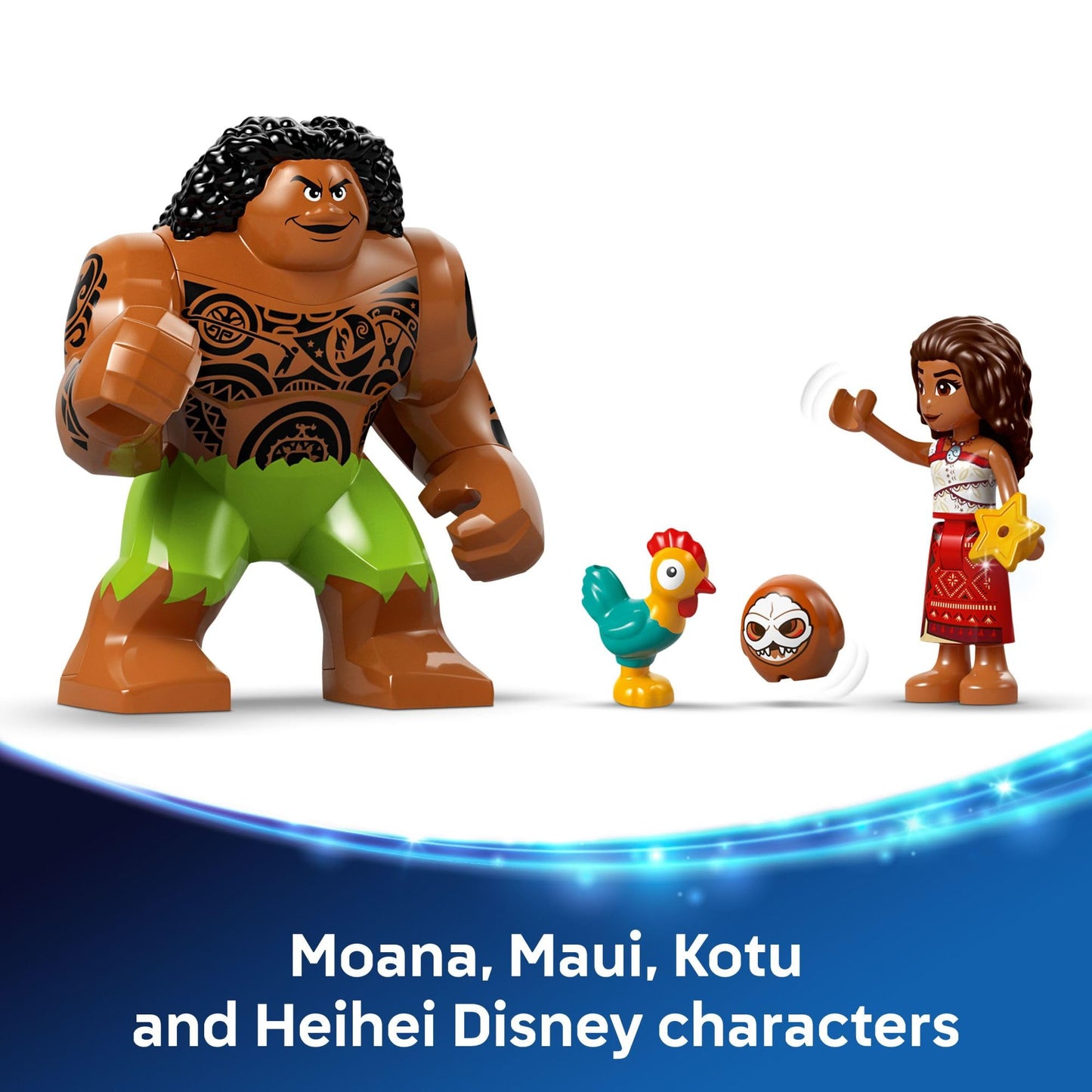 LEGO Disney Moana 2 Kakamora Barge Kids Toy - Pretend Play Building Set for Boys and Girls, Ages 7+ - 9 Characters, Including Moana, Maui, Kotu, and HeiHei - Gift Idea for Birthdays - 43258