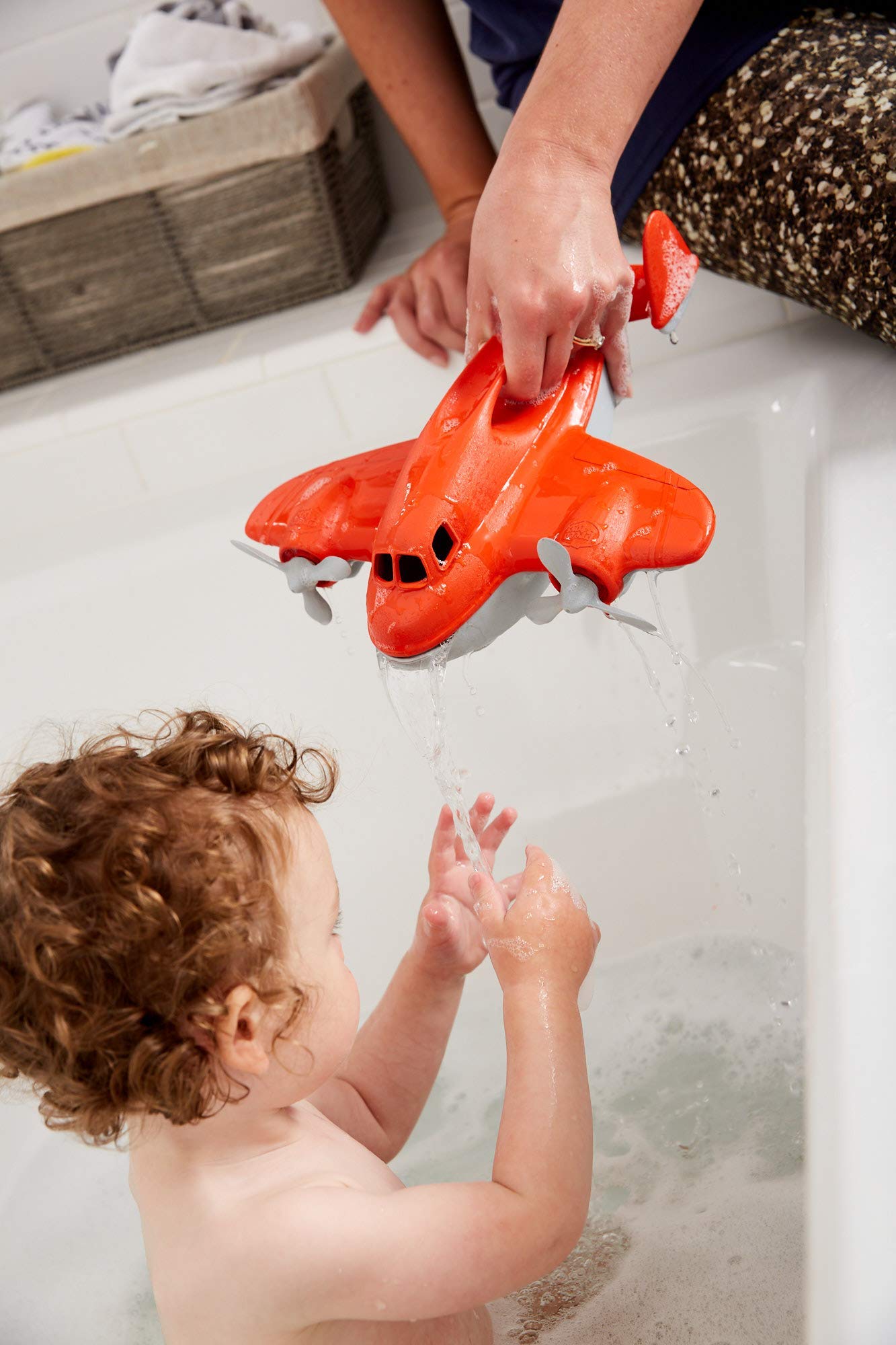 Green Toys Fire Plane - Pretend Play, Motor Skills, Kids Bath Toy Vehicle. No BPA, phthalates, PVC. Dishwasher Safe, Recycled Plastic, Made in USA.