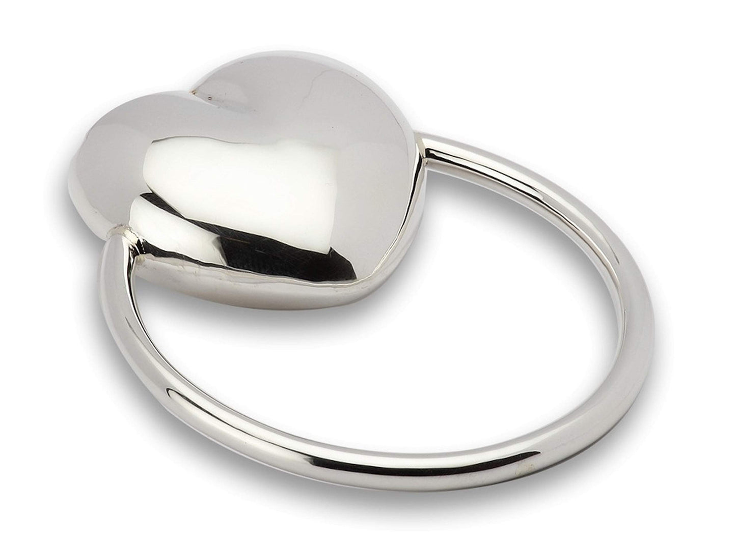 Krysaliis Heart Baby Teether Rattle Ring for Boy and Girl, 925 Sterling Silver, Newborn Gifts for Babies 0-12 Months, Non-Tarnishing, Beautiful Box Packaging, Custom Engraving Available