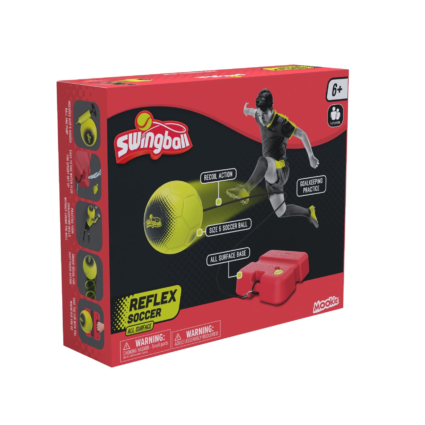 Swingball Reflex Soccer Training Aid – All Surface Soccer Rebound Trainer for Kids & Adults, Outdoor Backyard Soccer Practice Tool for Ball Control, Footwork, Agility & Fun Play, Ages 6+