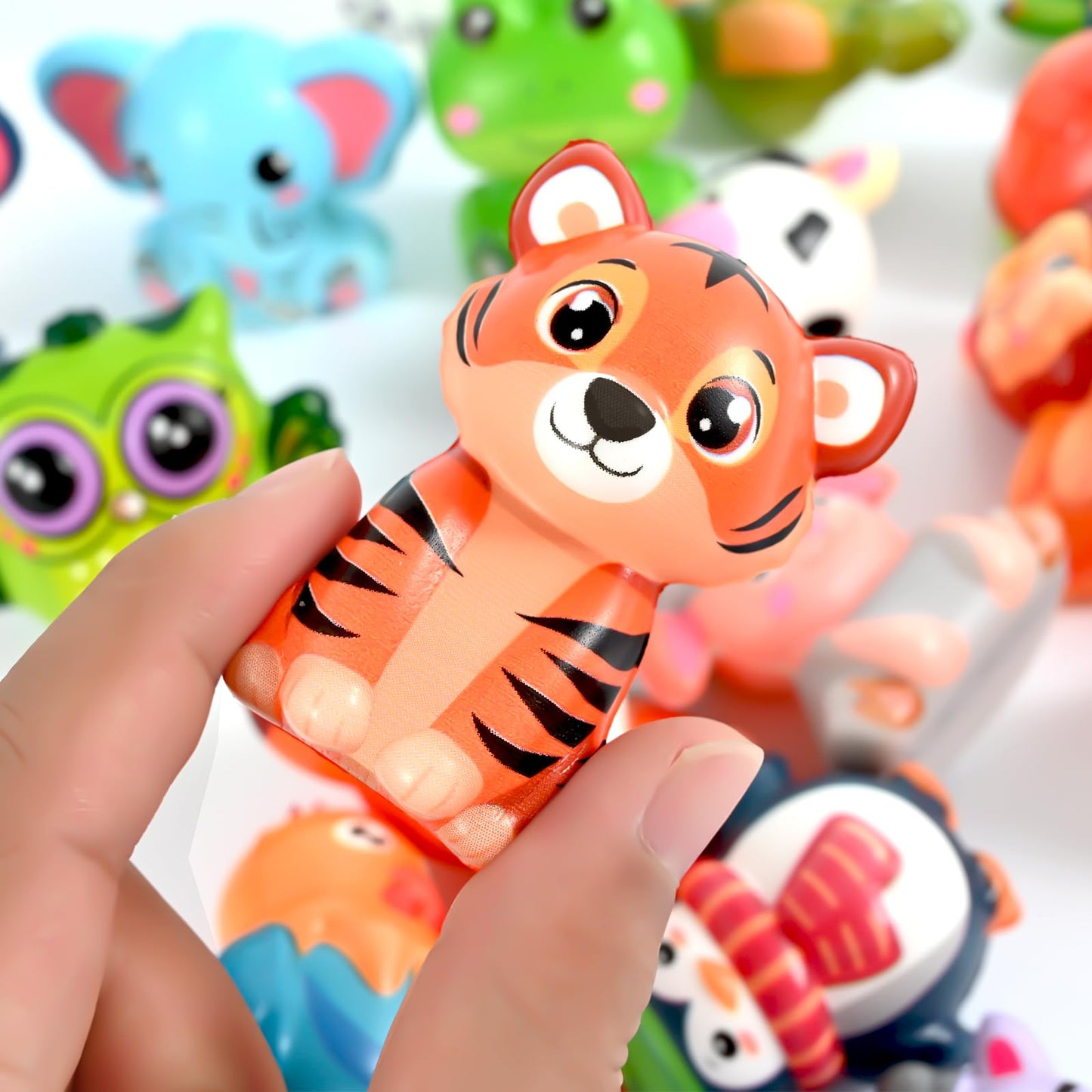 24PCS Party Favors for Kids, Animal Squishy Toys, Goodie Bag Pinata Fillers, Safari Wild Birthday Decorations, Treasure Chest Classroom Prizes,Easter Halloween Christmas Stocking Stuffers Gifts