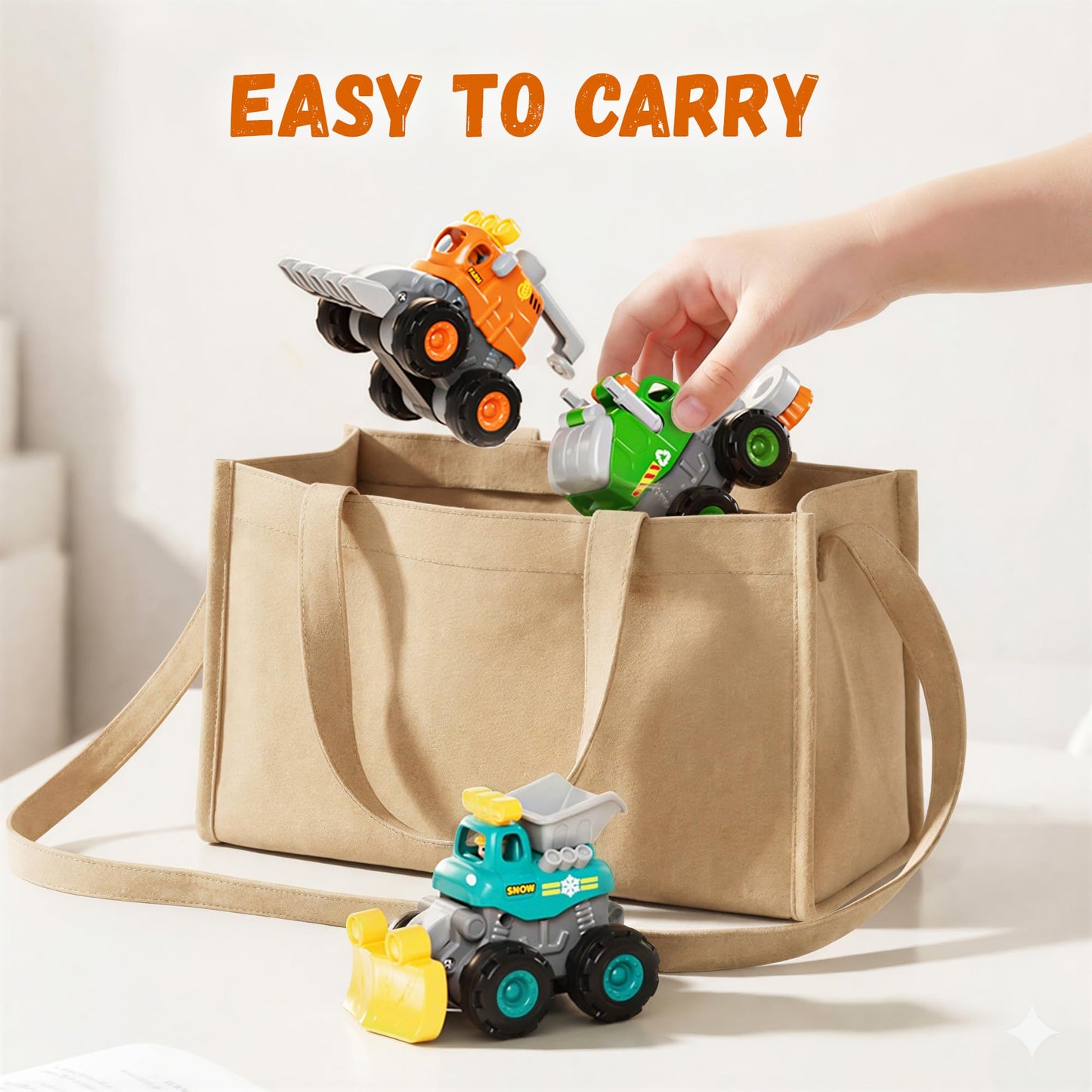 iPlay, iLearn Stunt Construction Trucks for Toddlers 1-3, Baby Push Go Friction Cars, Kids Pull Back Vehicle Set, Boys Digger Roller Dump Truck, Birthday Gift 12 18 Months, 2 3 4 5 One Yrs Girls Child