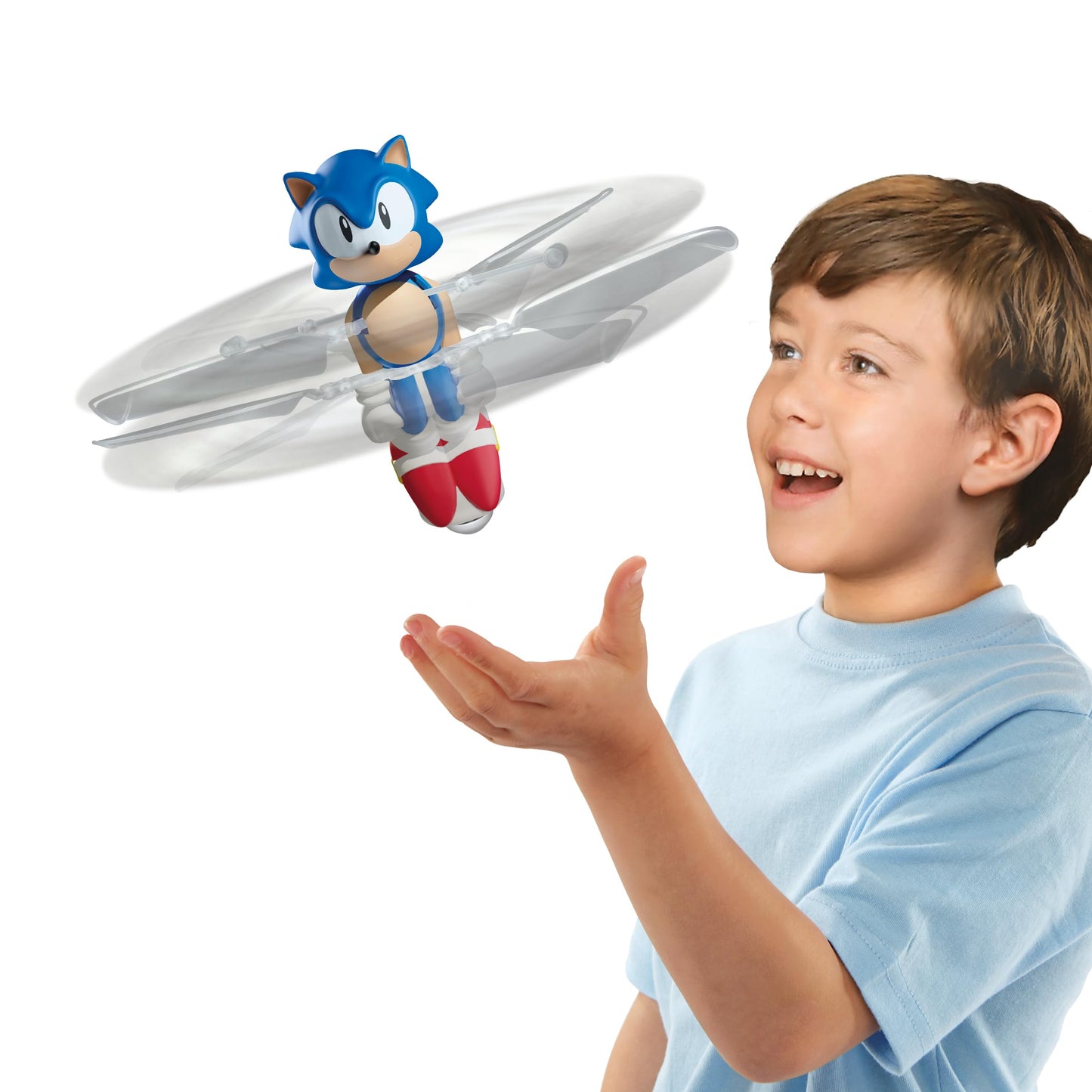 Character Options Flying Heroes Hover and Spin Sonic The Hedgehog Electronic Real Flying Toy | Hand-Controlled Hover Action, Boys Aged 6+, Blue