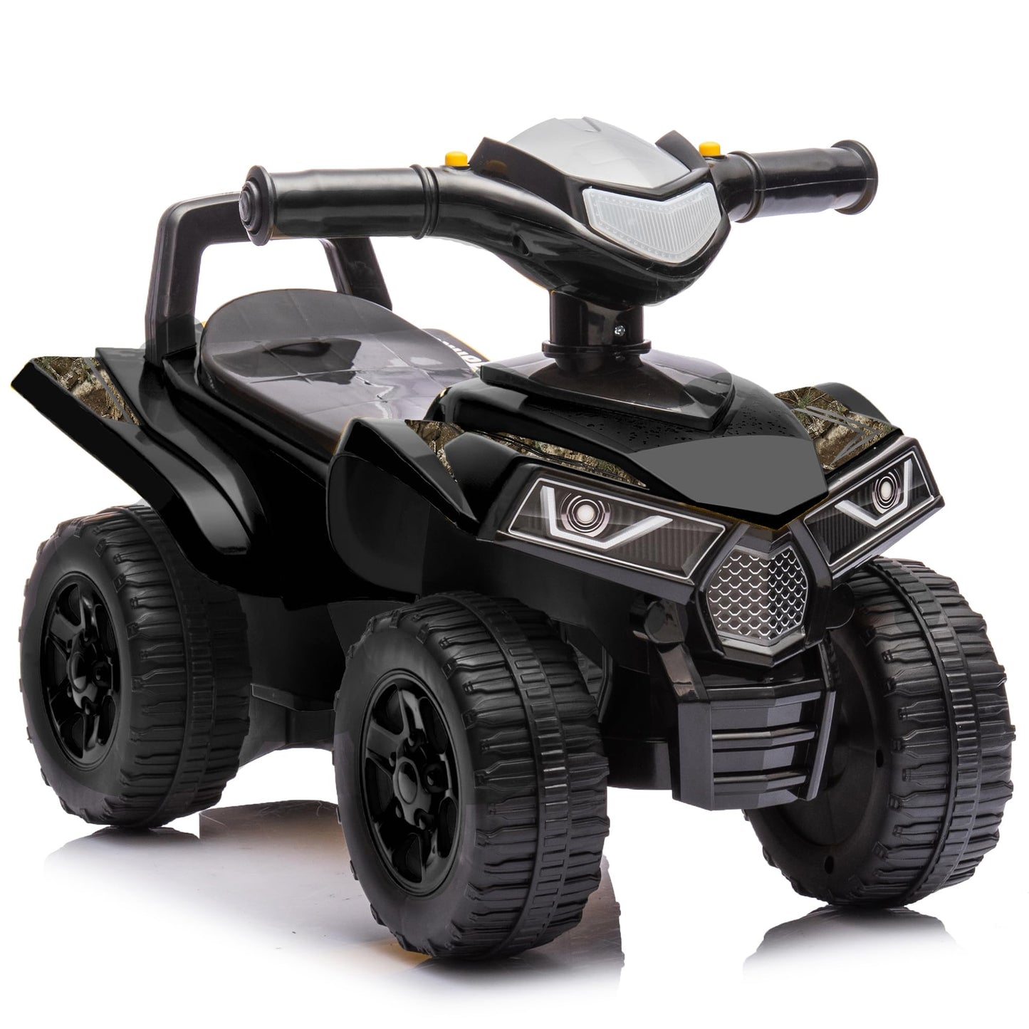 Best Ride On Cars Realtree Officially Licensed Black Quad Push Car for Toddlers 18–36 Months | Foot-to-Floor Ride-On with Horn Sounds, Under-Seat Storage & 4-Wheel Design | Safe Indoor/Outdoor Fun