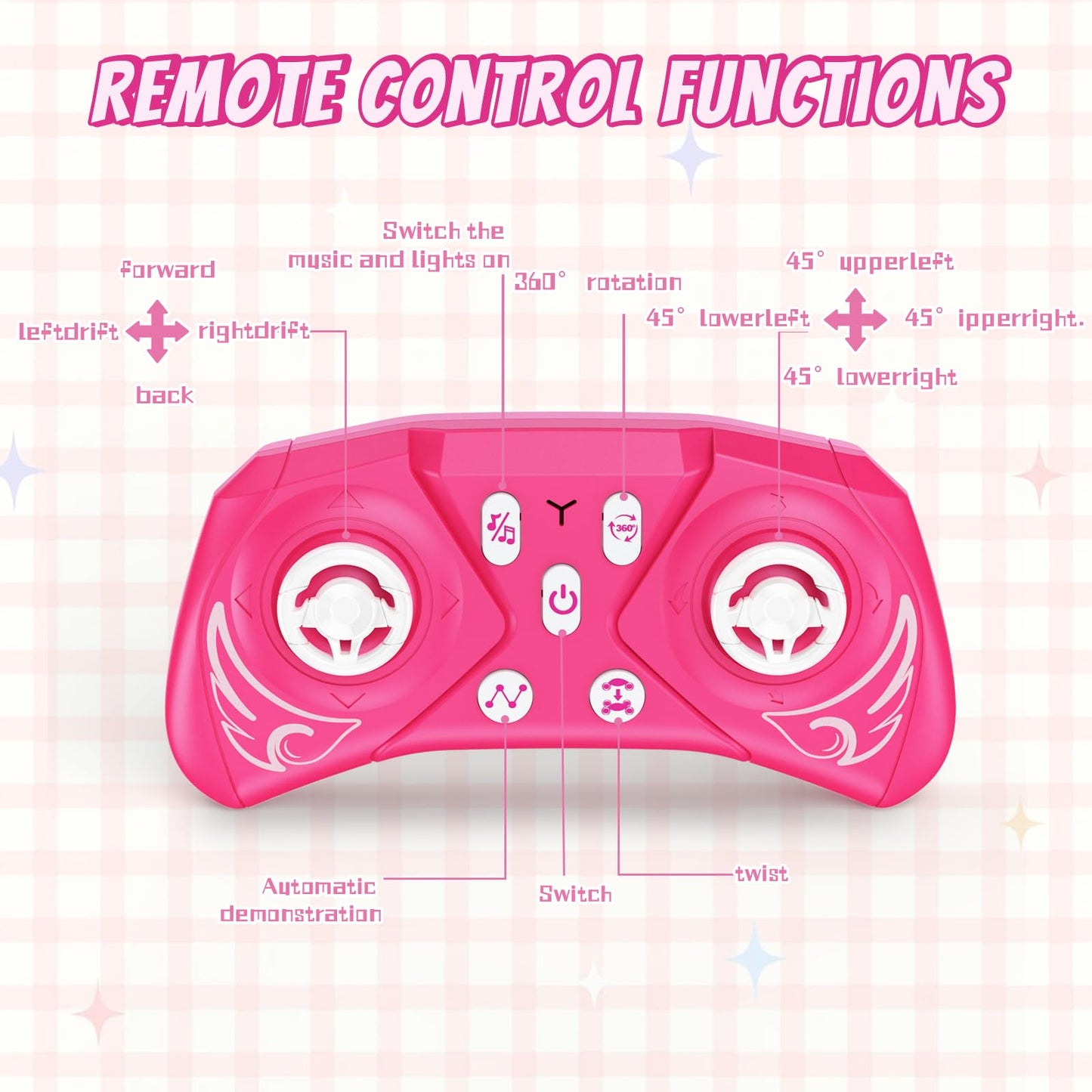 Unicorn Gesture Sensing RC Stunt Car Remote Control Car for Girls 360°Rotation & 2.4GHz RC Cars with Light & Music Barbie Style Toy for Girls Age 6-7 8-12+ Years Old Birthday Gift Idea