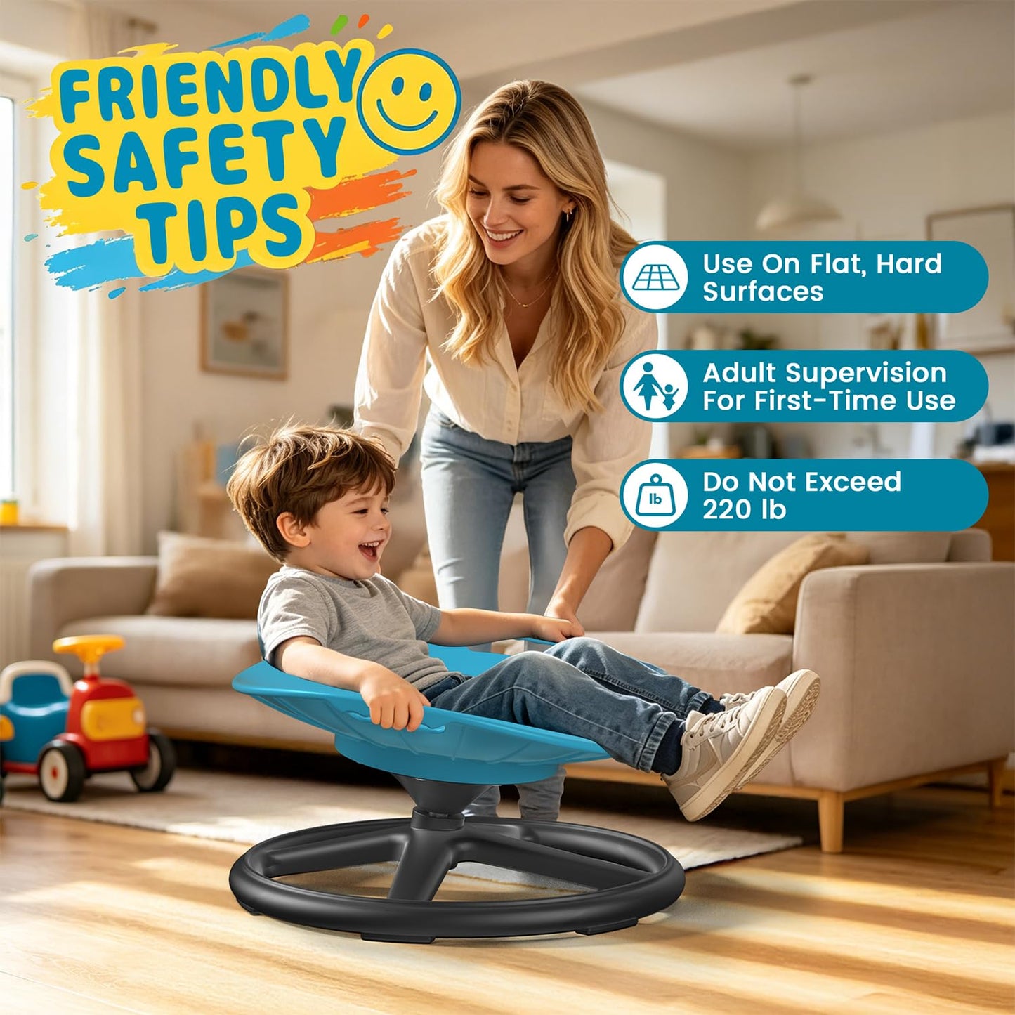 ALSPON Spinning Chair for Autistic Kids | Sensory Spinning Chair and Sit and Spin Toy | Sensory Seat for Toddlers Development