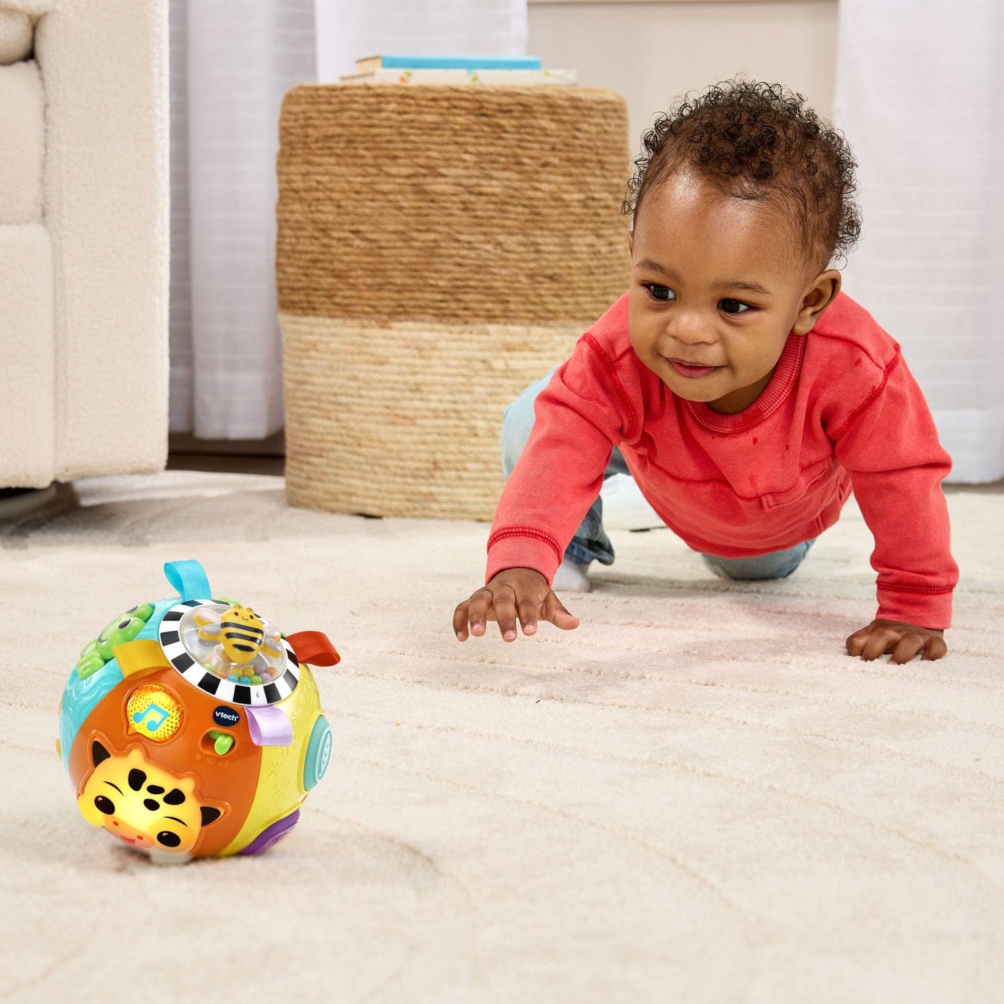 VTech Baby On-the-Moove Activity Ball with Textures, Orange