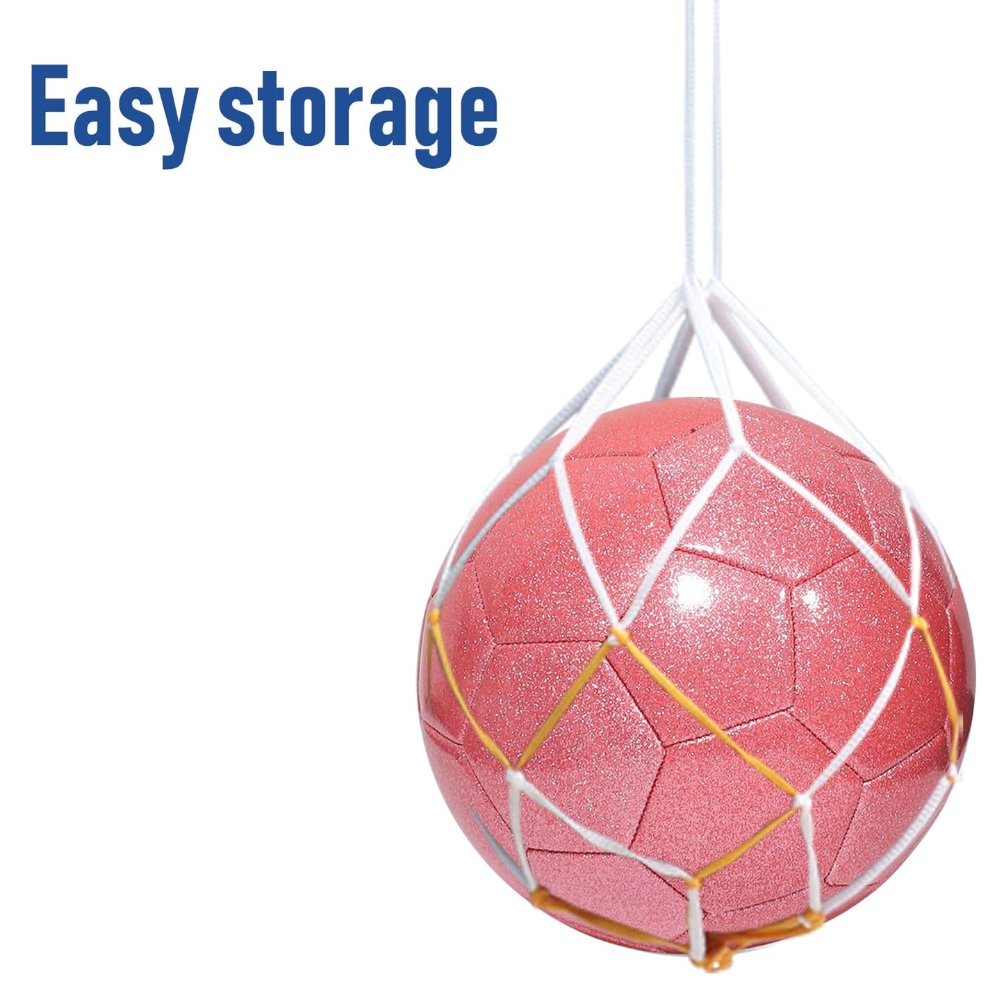 DHYLRICHER Glitter Soccer Ball Set with Pump – Size 3 Pink Training Balls for Youth, Teens, and Adults – Soft Practice Ball for Beginners