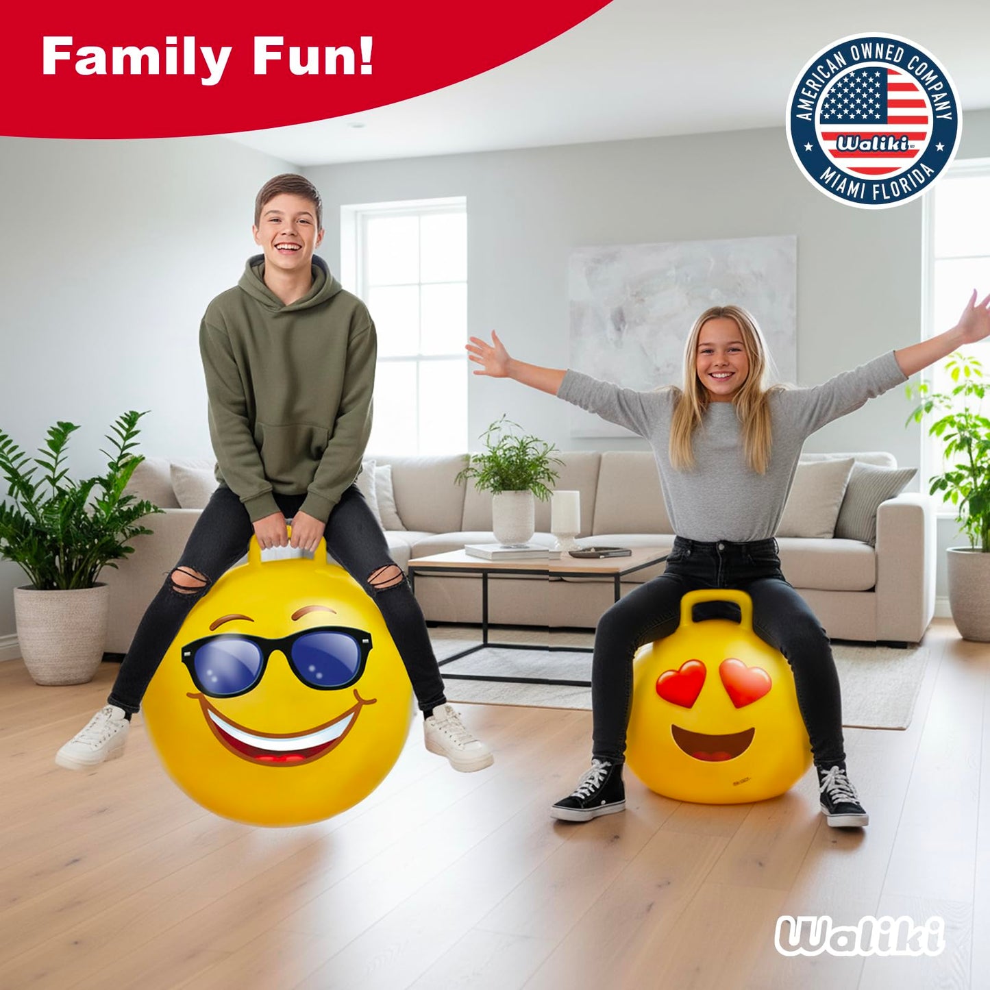 WALIKI Hopper Ball for Teens Ages 10-15 | Hippity Hop | Jumping Hopping Ball | Relay Races | 22”