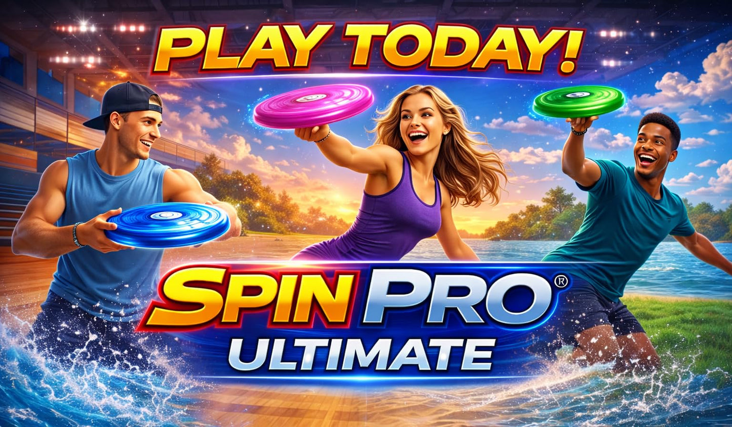 SPIN PRO - The Ultimate Play Experience. Throw with Precision! Spin Tricks! Soft and Durable, Waterproof, Floats, Play Anywhere! Upgrade Your Fun! (Pink)