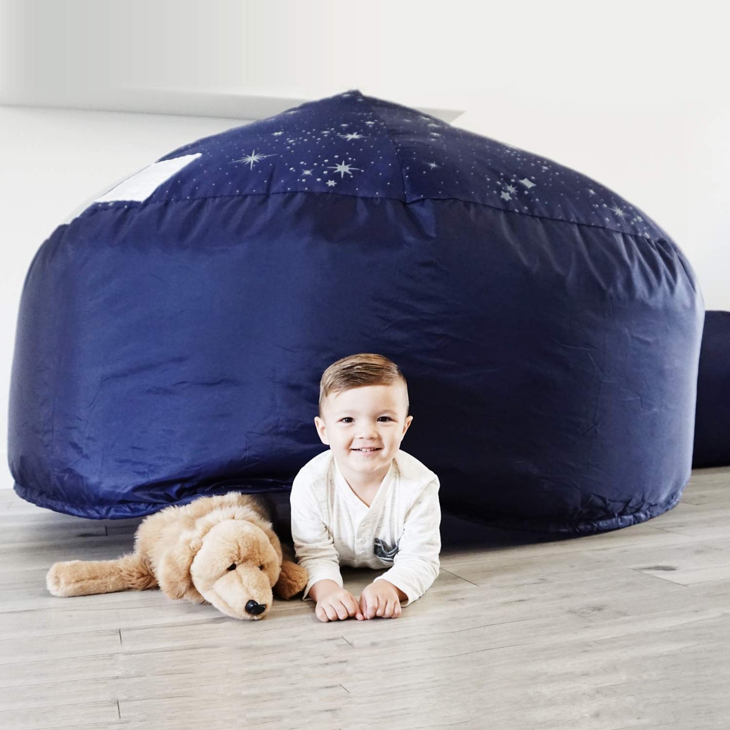 The Original Patented AirFort - Build A Fort in 30 Seconds, Inflatable Fort for Kids, Play Tent for 3-14 Years, A Playhouse Where Imagination Runs Wild, Fan not Included (Starry Night)