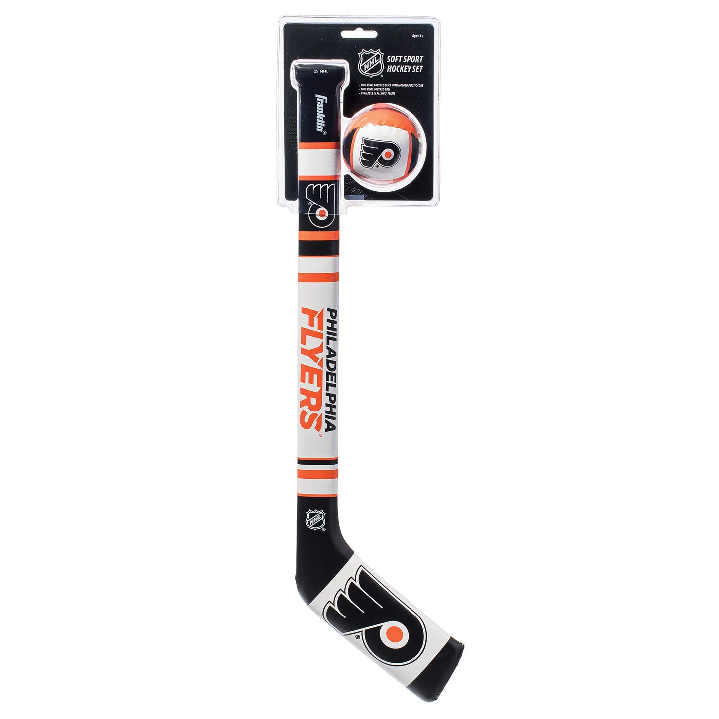 Franklin Sports NHL Philadelphia Flyers Softsport Hockey Set, Youth One Size