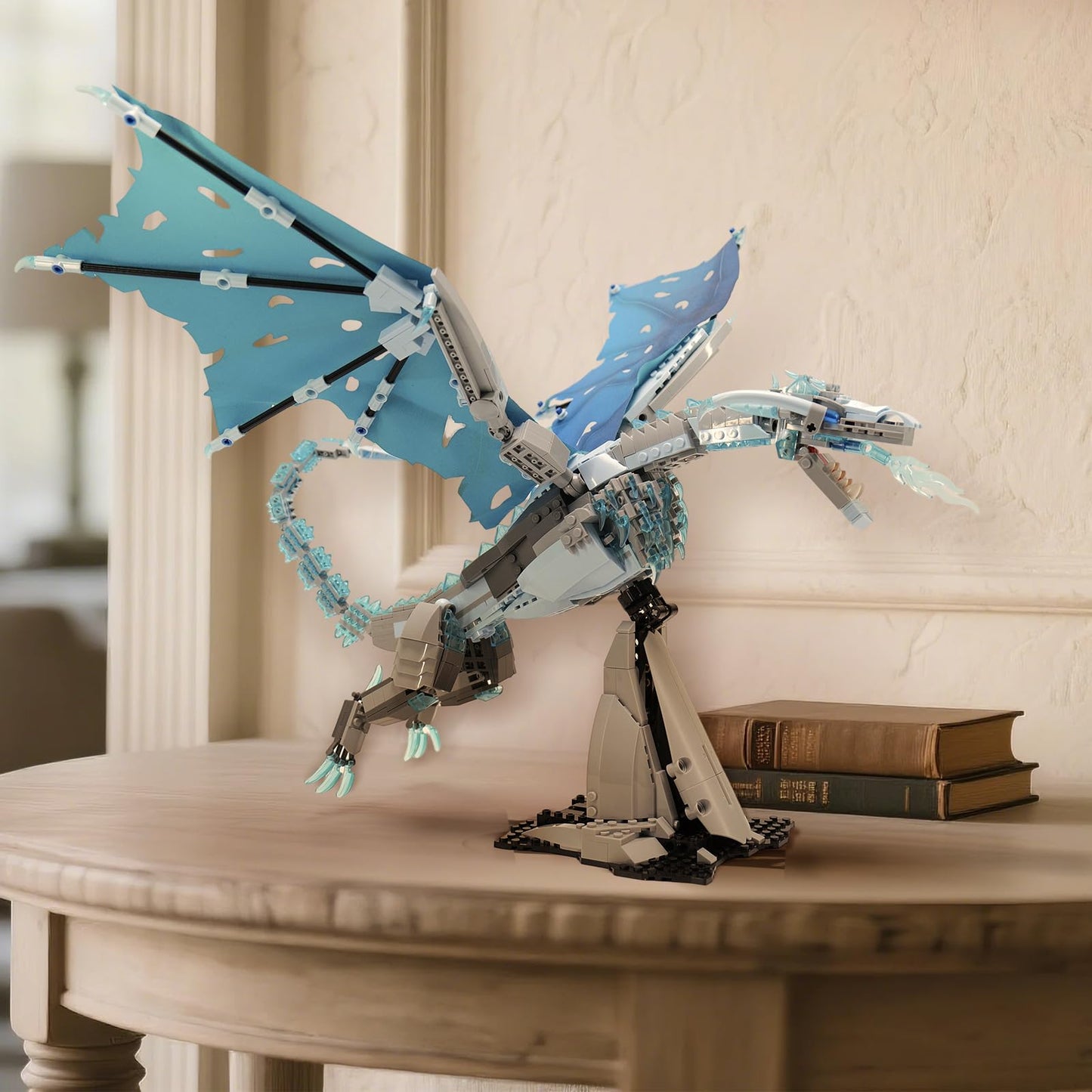 QFJ Ideas Ice Dragon Building Set,Compatible with Mainstream Brands Adults Collectible MOC Dragon Model STEM Toy for GOT Fans Home Decor,Creative Gift for Kids Boys & Girls 8-16 (1019 PCS)