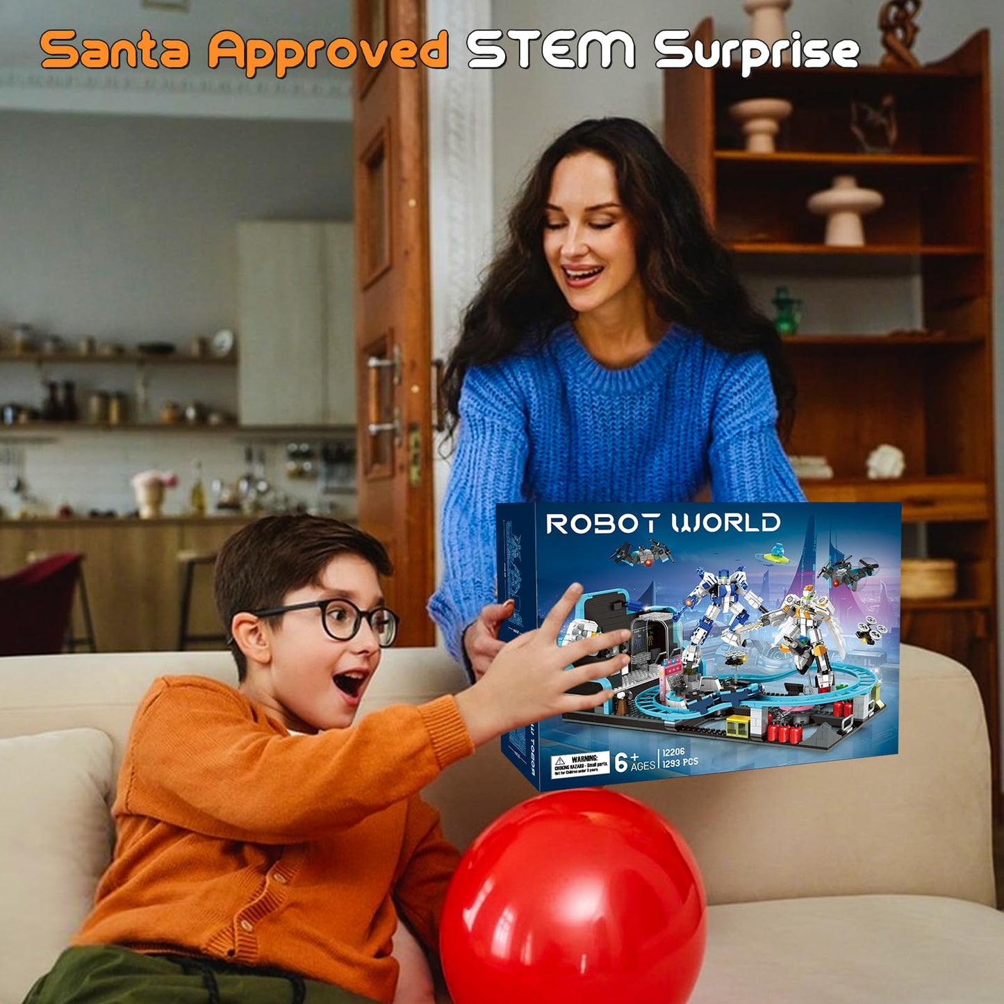 Rongmeiz Space Roller Coaster Building Toy for Kids 6+,1293 PCS Robot Roller Coaster Amusement Park Block Building Set Interactive Space Station Construction Kit Birthday Gift for Boys & Girls 6+
