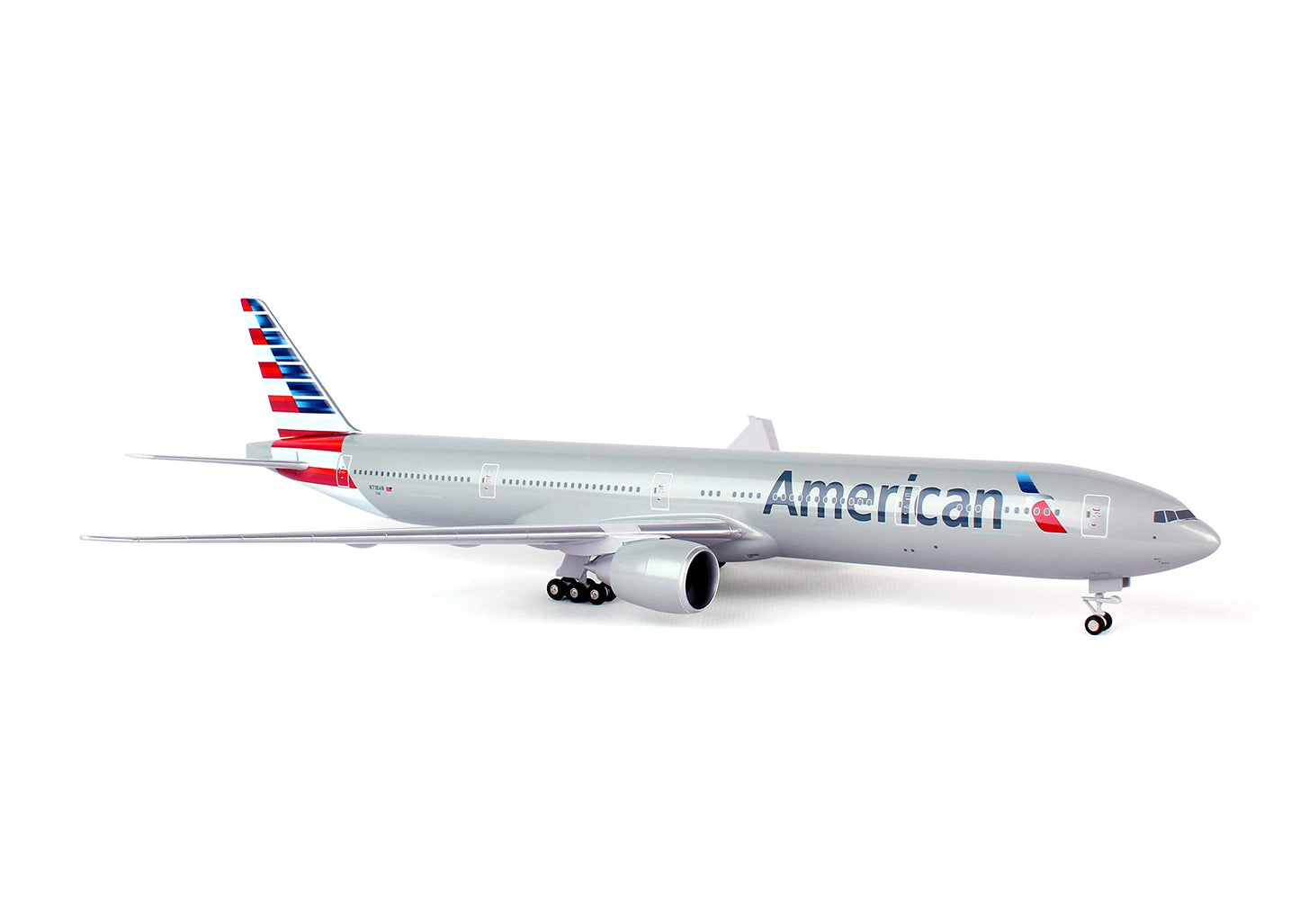Daron Skymarks SKR715 American 777-300 New Livery Airplane Model Building Kit with Gear, 1/200-Scale, White