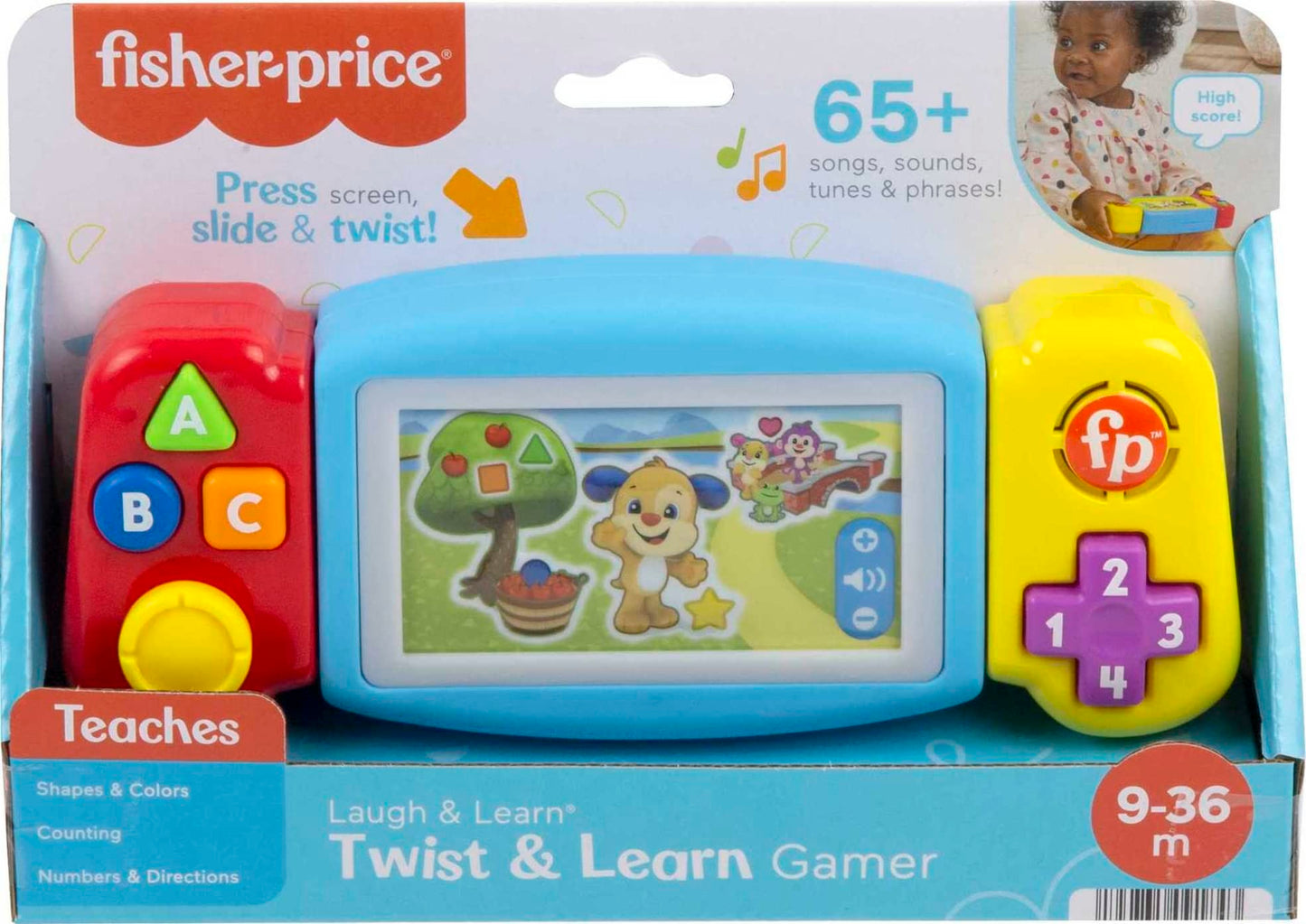 Fisher-Price Baby & Toddler Toy Laugh & Learn Gamer, Electronic Musical Learning Activity for Pretend Play Infants Ages 9+ Months