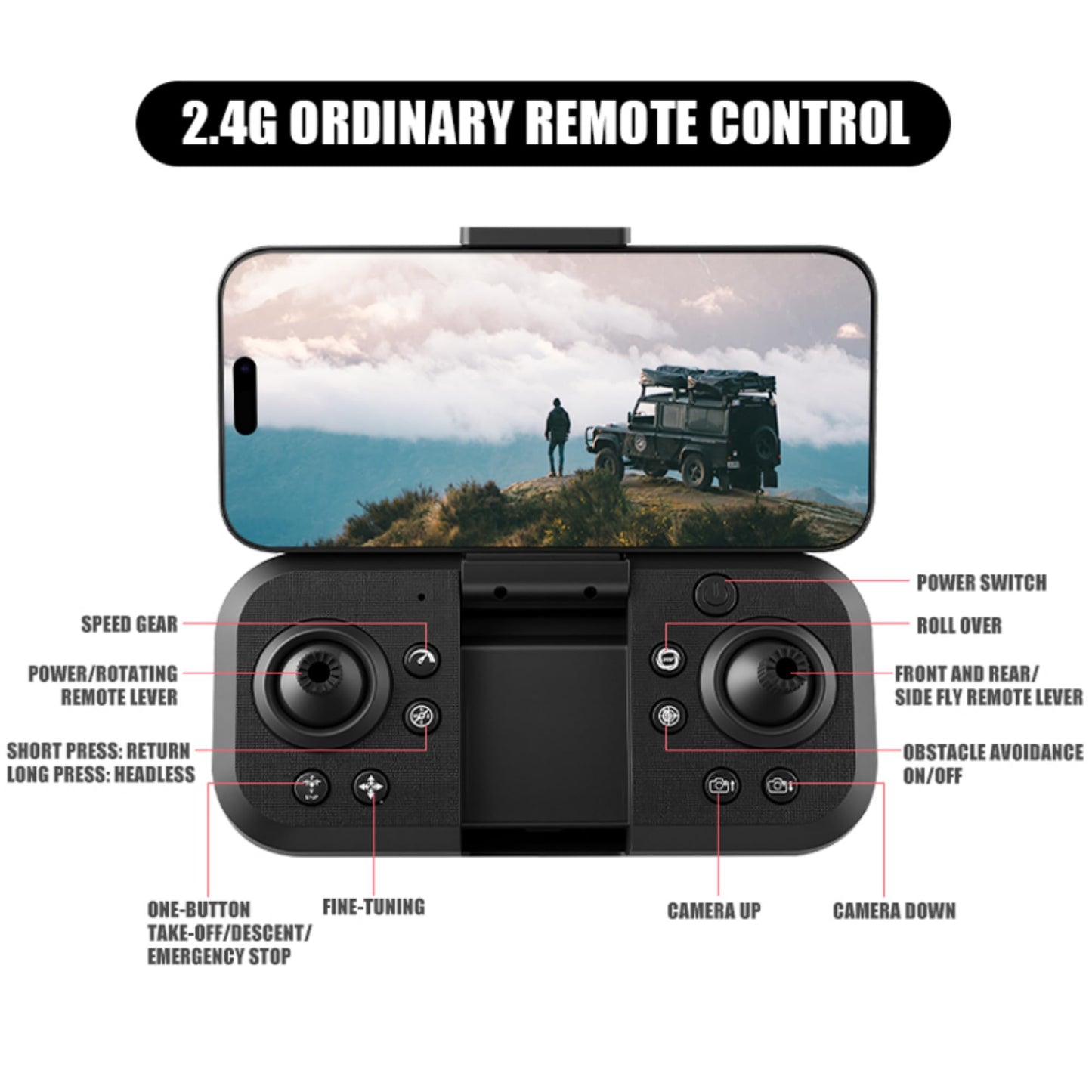 Toys for Ages 8–13, Drone with Camera for Kids with Fancy LED Lights, 2.4GHz Remote Control, One Battery, Indoor & Outdoor Toy Gift