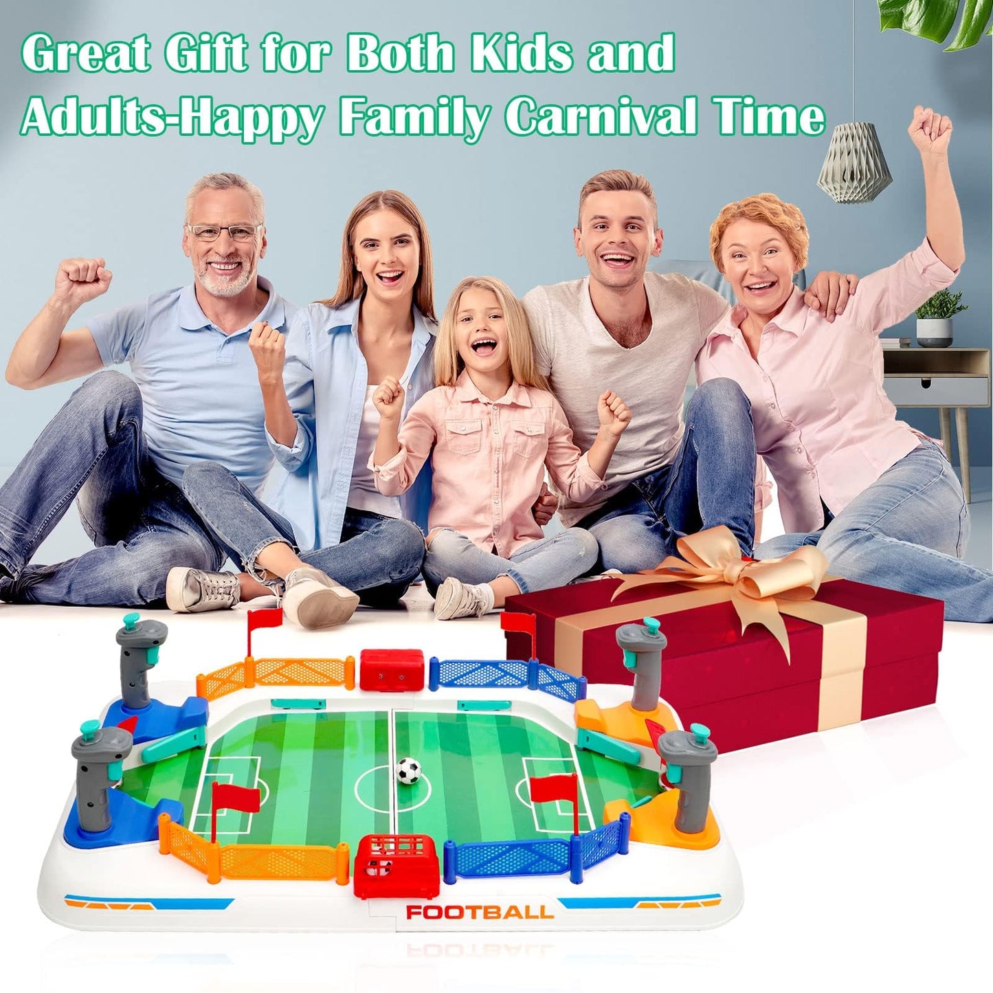 Mini Soccer Board Game for Kids: Foosball Table Toys for 3 4 5 6 7 8-12 Year Old Kids - Pinball Interactive Sports Game Age 3+ Indoor Home Party - Gift for Boys Girls Birthday Christmas Grandkids