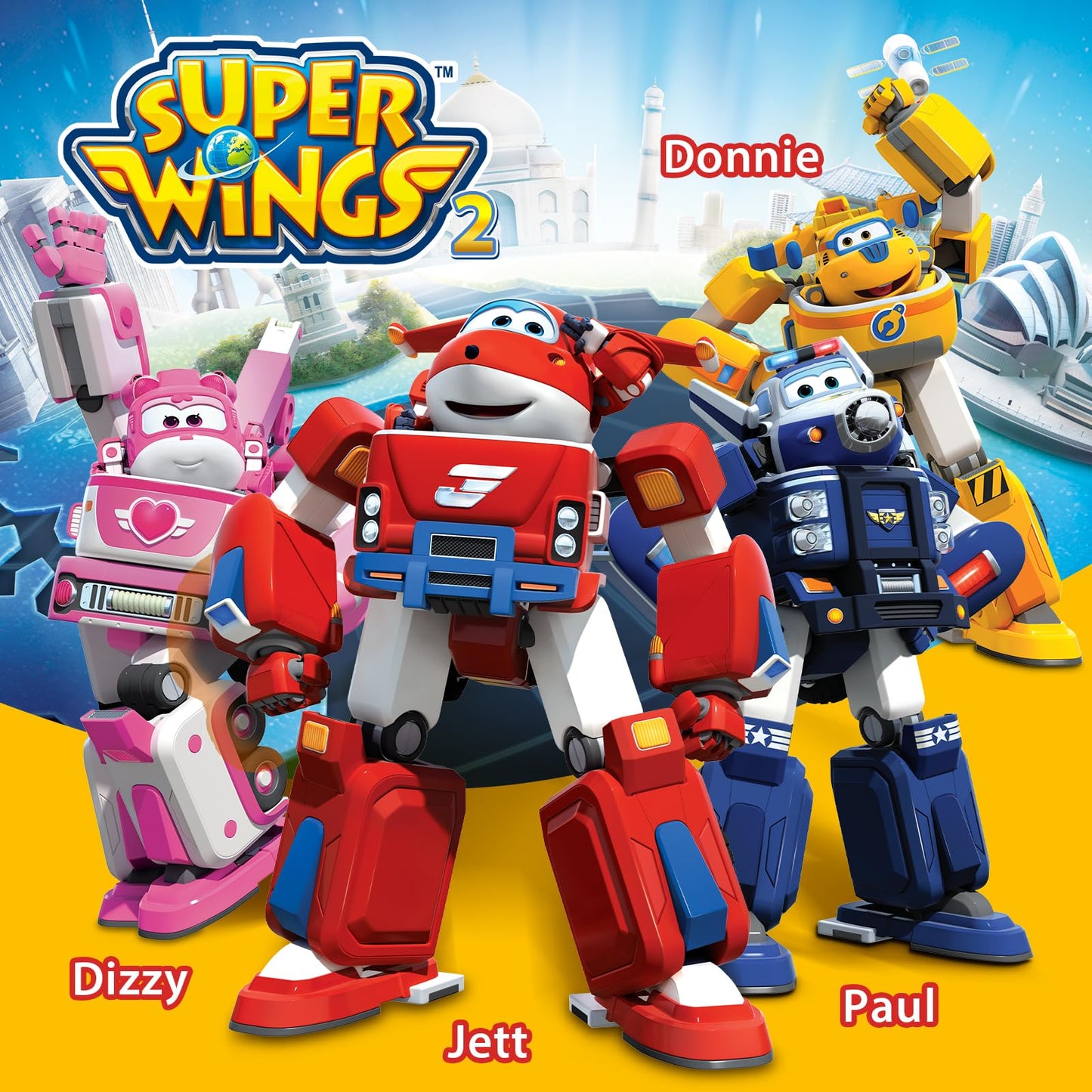 Super Wings Transformable Toys, 7" Jett Robot Suit and 2” Scale Transforming Jett Mini Action Figure,2-in-1 Mode Vehicle and Robot, Vehicle Playset for Kids 3+,Gifts for Boys and Girls,Red