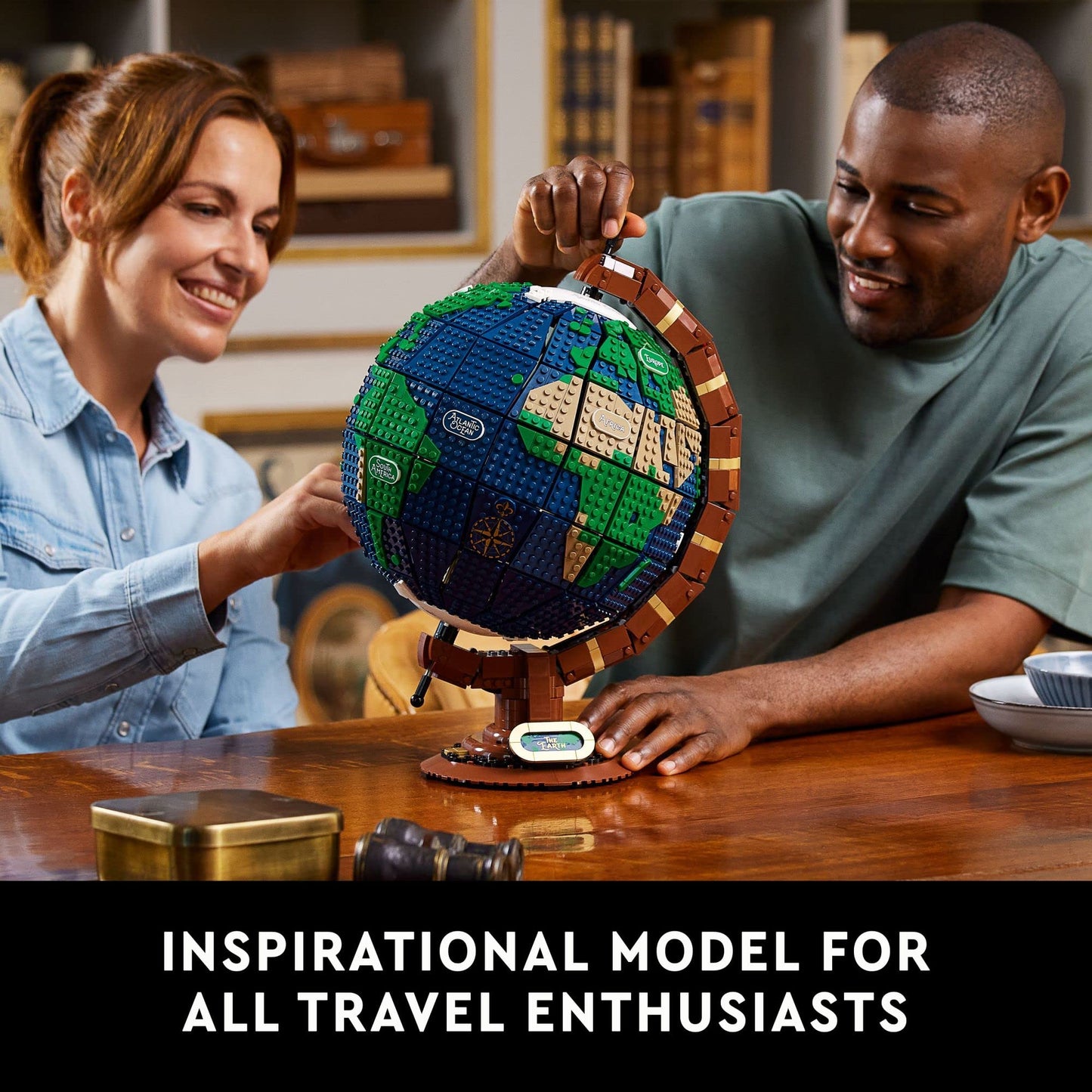 LEGO Ideas The Globe Building Set, Build and Display Model for Adults, Home Decor Gift for People with a Passion for Travel, Geography and Arts, 21332