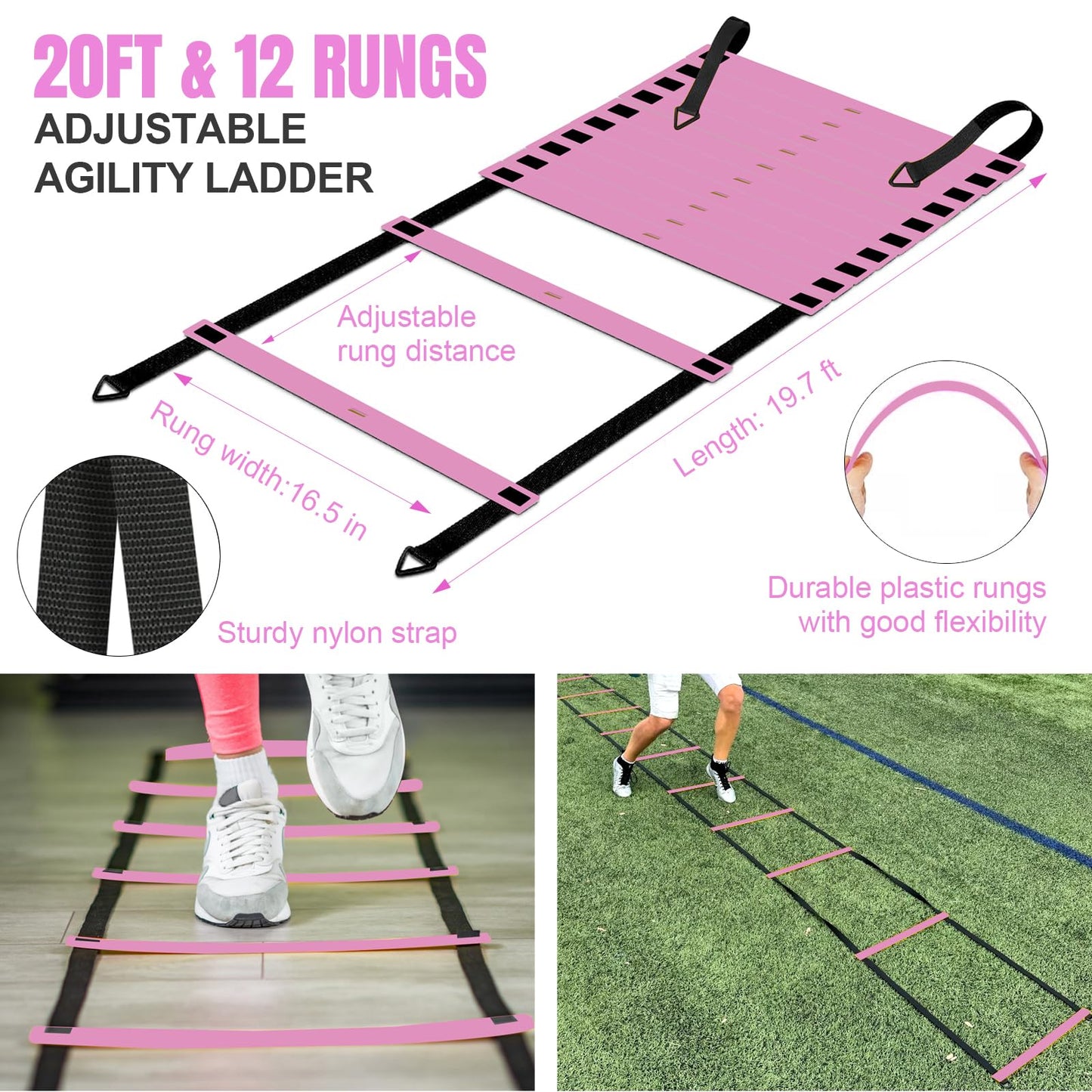 JOYAIRE Soccer Goals for Backyard Set, Portable Toddler Kids Soccer Goal 7' x 5', Pop Up Soccer Net Soccer Training Equipment with Size 4 Soccer Ball, Carry Bag, Games, Sports, Outdoor Play, Youth