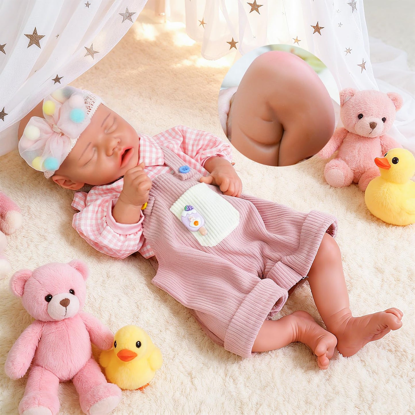 Maletofe Realistic Reborn Baby Doll, 16.5 Inch Silicone Baby Doll Girl, Full Body for Boys and Girls, Clothing Accessories Included, Kids Gift Set (Dann - Nude)
