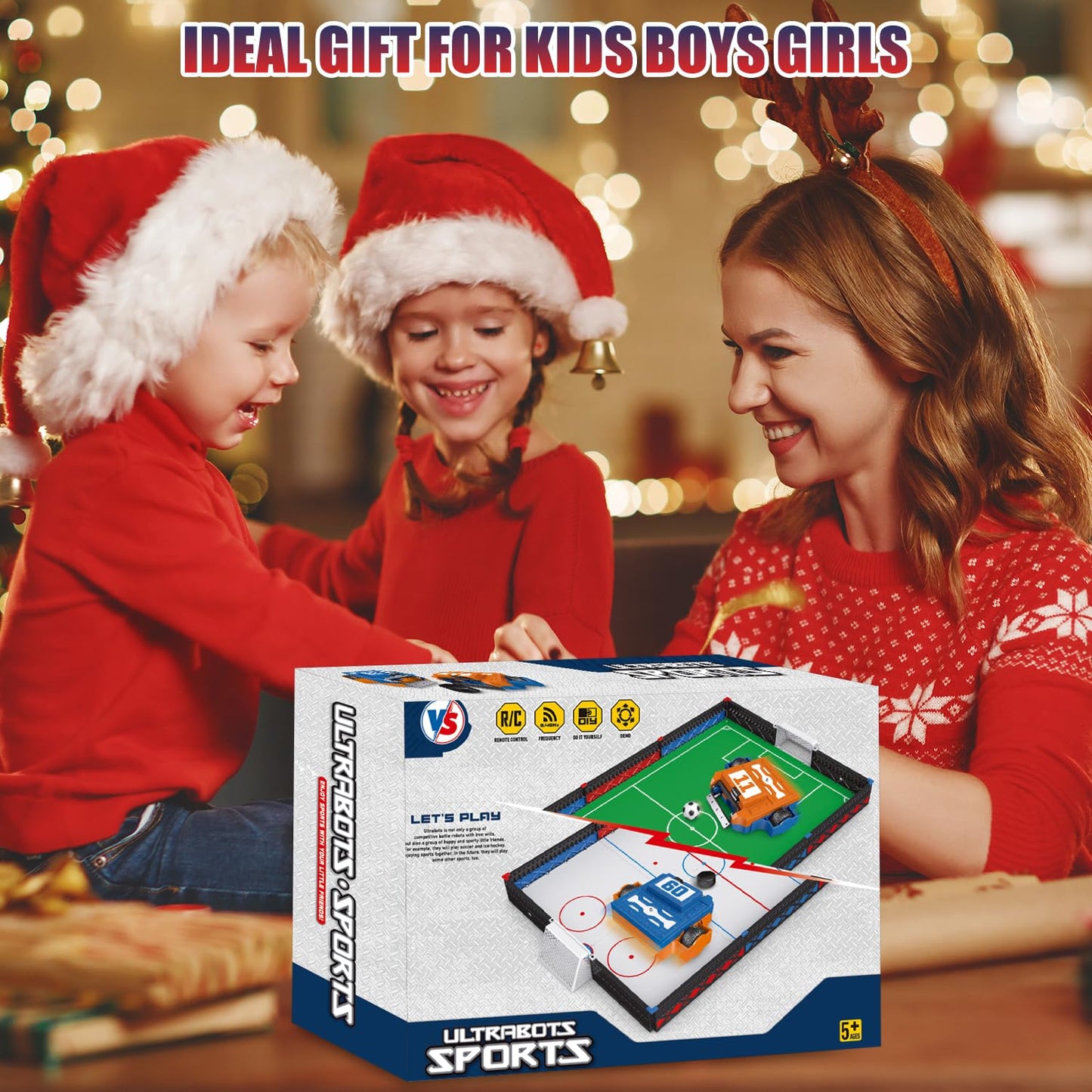 Mostop Remote Control Battle Robots Arena Set, Electronic Soccer Robot Board Game Set for Kids, 2-Player Mini Foosball Table Game, RC Fighting Robots STEM Toy Soccer Gift for Kids 8-12 Boys Girls