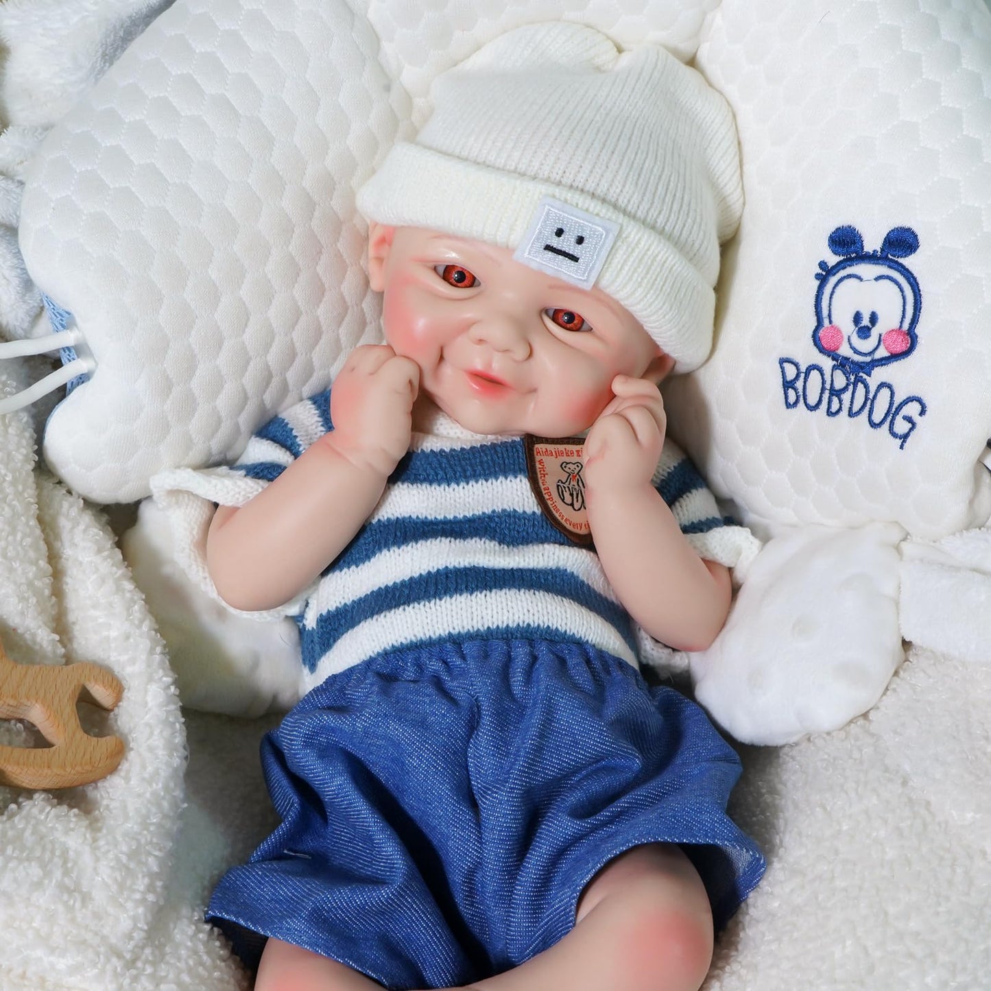 Maletofe Realistic Reborn Baby Doll, 17 Inch Silicone Baby Doll Girl, Full Body for Boys and Girls, Clothing Accessories Included, Kids Gift Set (Itian - Lvory)