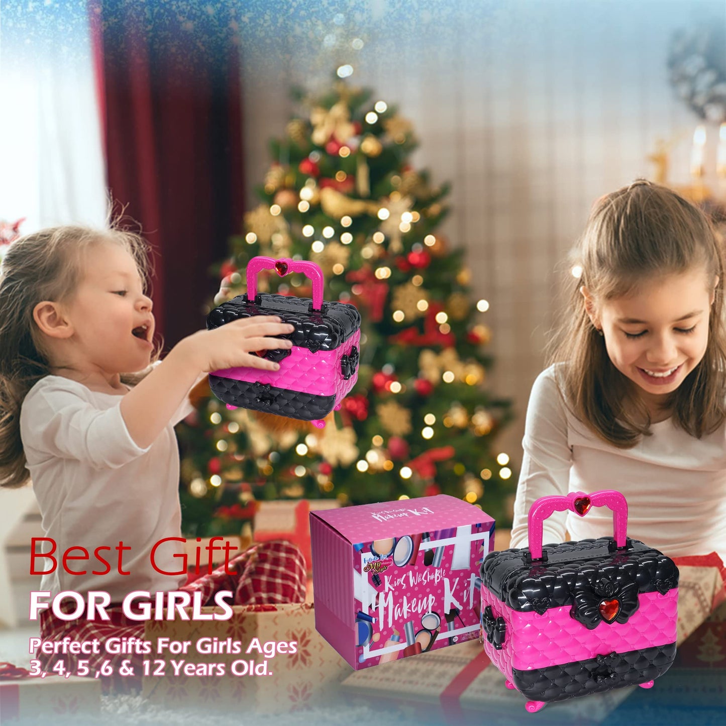Kids Makeup Sets for Girls - Girls Makeup kit Age 4-6, Play Make Up Kit,Maquillaje para Niñas,Toys for Little Girl,Princess Toddler Kid Stuff Ages3-12 Year Old Girl Birthday Gifts