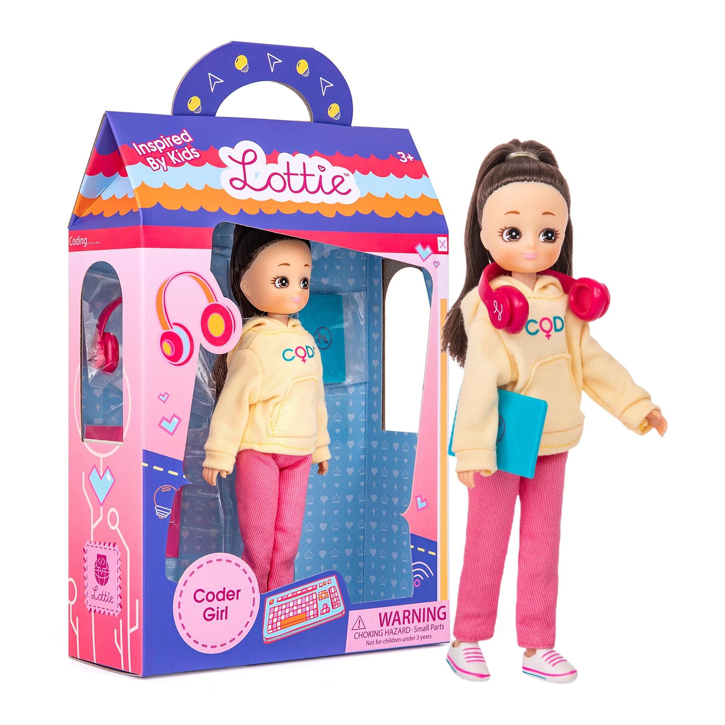 Lottie Coder Girl Doll with Laptop and Tech Accessories