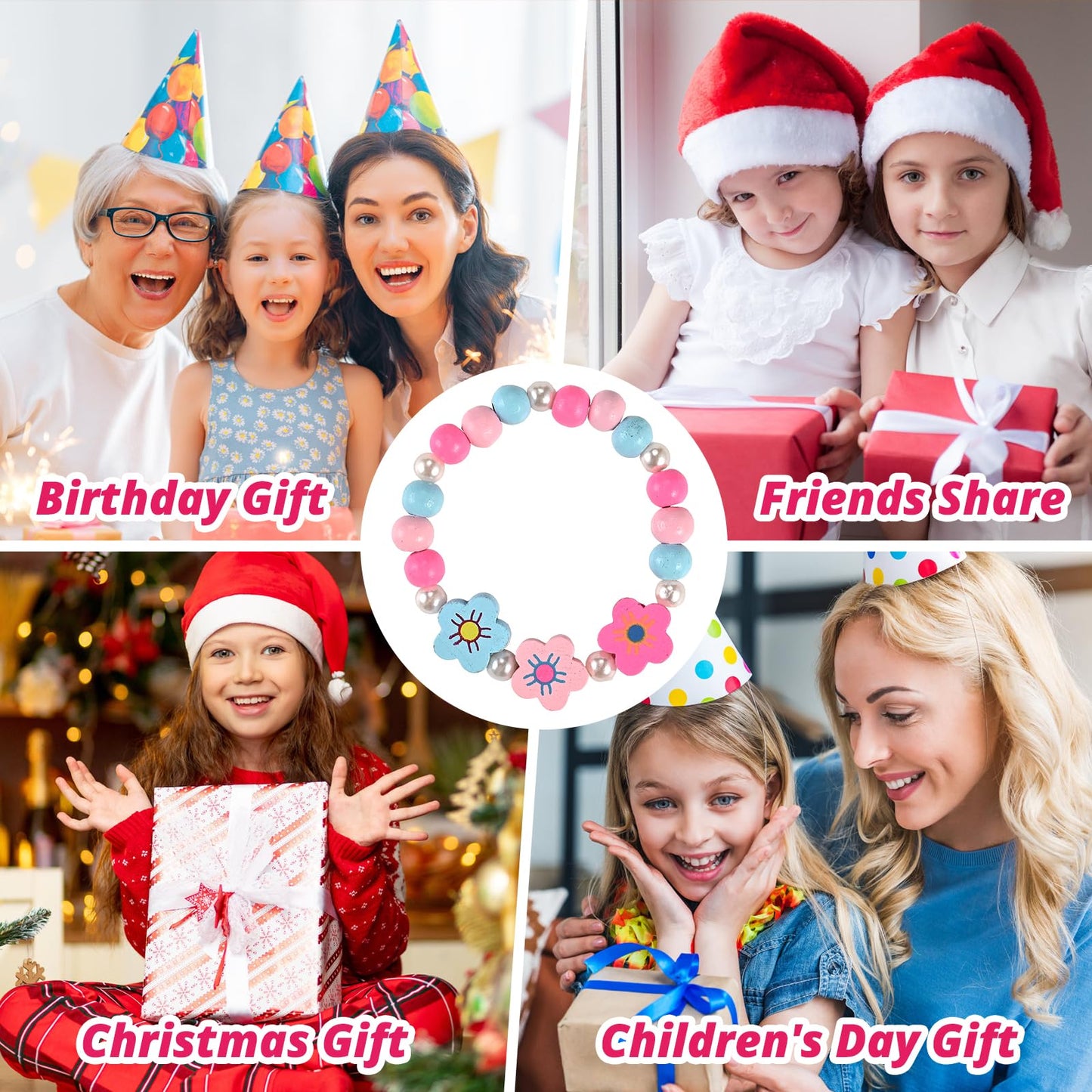 Faburo 16pcs Kids Jewelry for Girls -16 Unicorn Bracelets, Little Girls Jewelry Kids Bracelets for girls, Butterfly & Rainbow & Flower Toddler Jewelry Birthday Christmas Gift Age 3 4 6 8