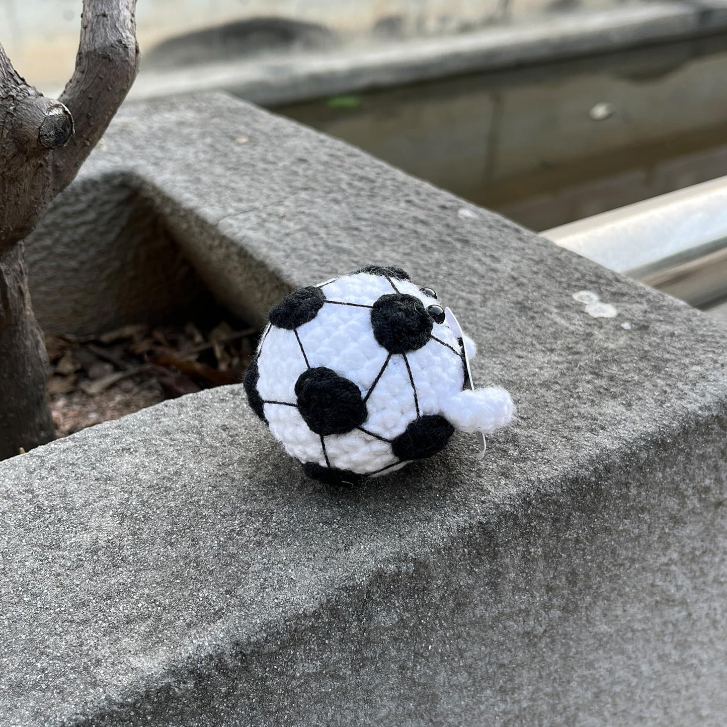 PLWalker Soccer Emotional Support Soccer Ball Gifts Plush Plushy, Positive Crochet Stuffed Doll Inspirational Plushies