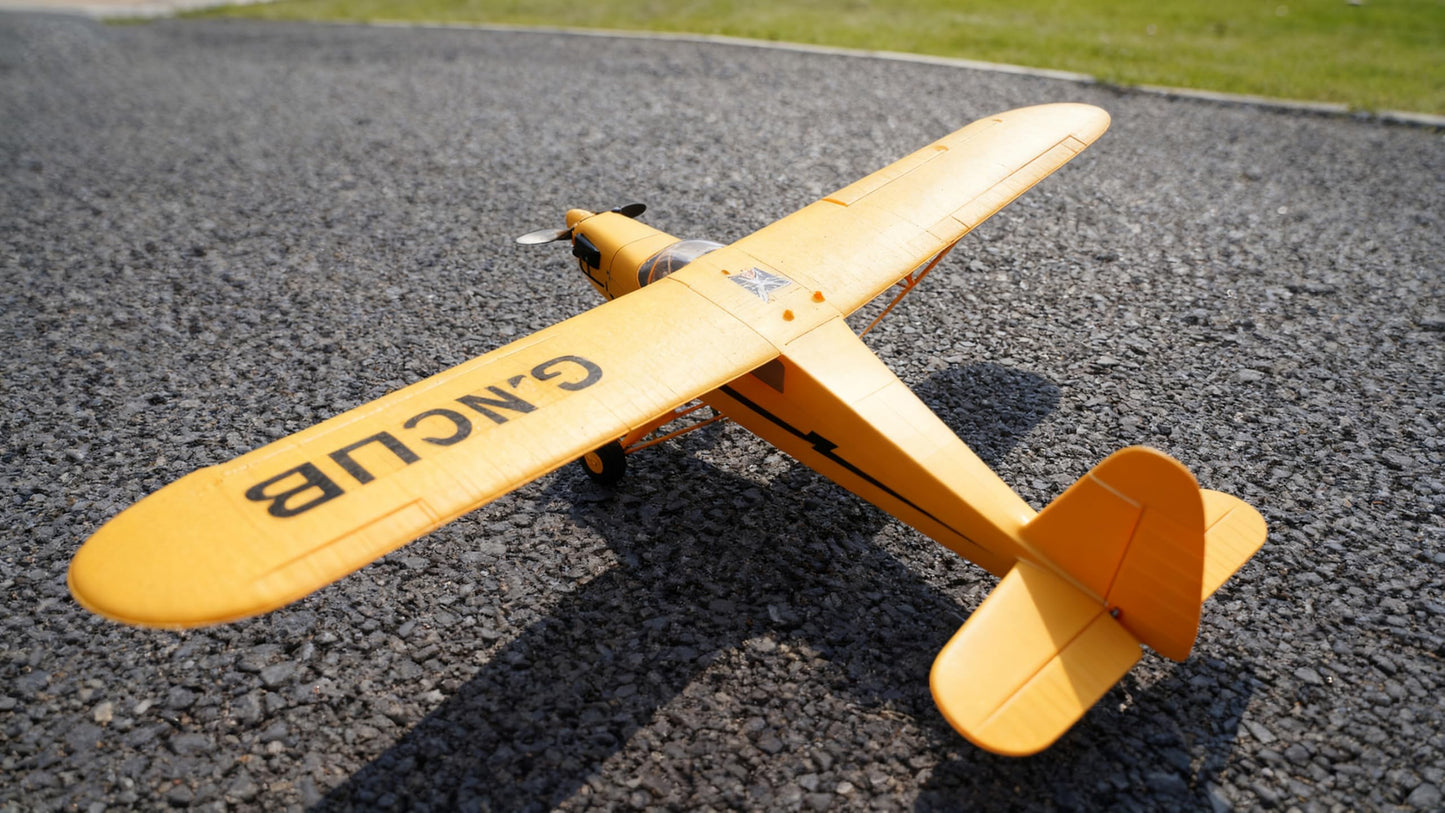 Ssccgym Large Brushless Remote Control Plane XK A160 RC Aircraft Glider J3 6-Axis Gyroscope 5-Channel 3D Stunt Somersault Flight 6 AXIS Gyro 2Batteries for Hobbies Expert 14Y+